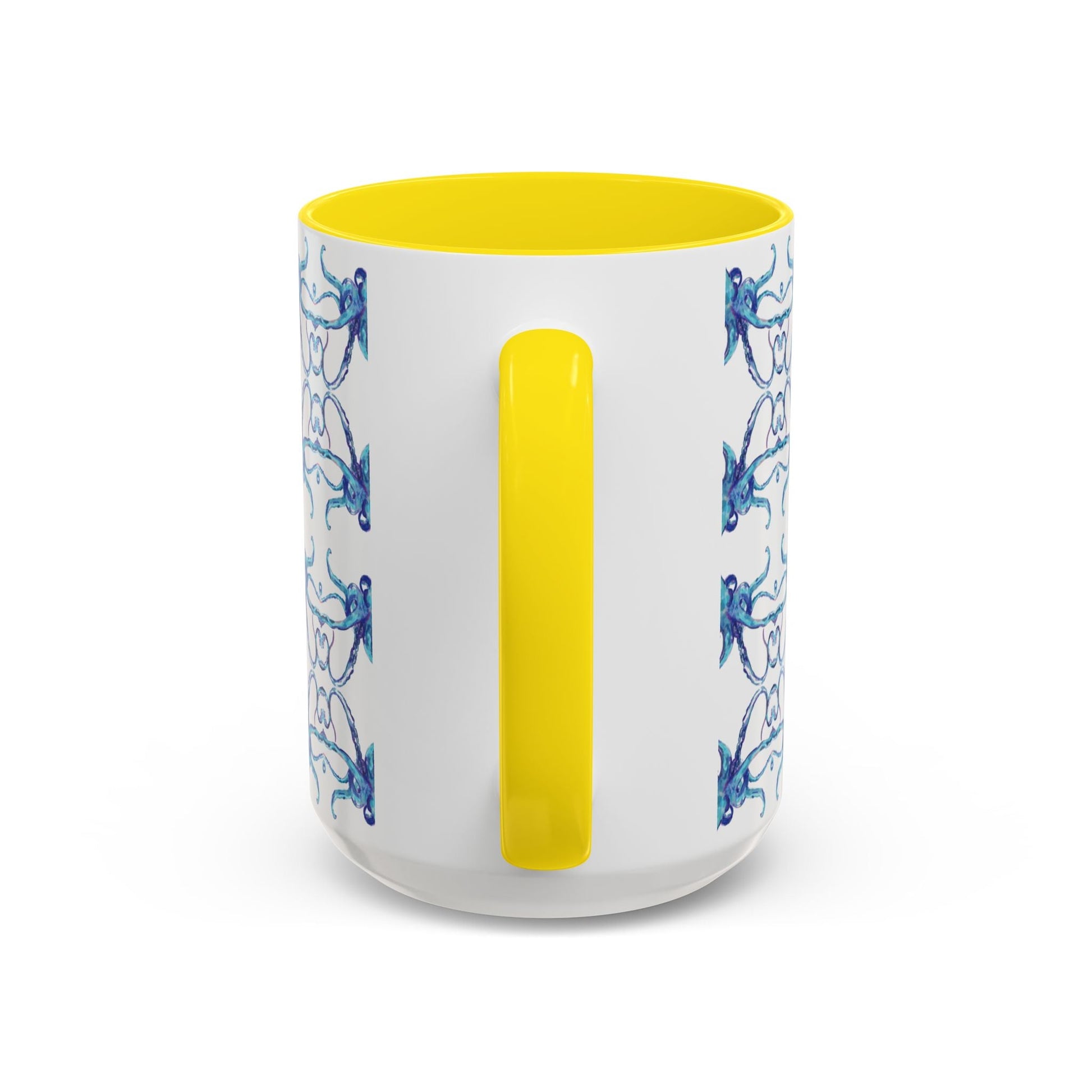 Octopus Two - Tone Ceramic Mugs - 11 oz & 15 oz - Blue Cava