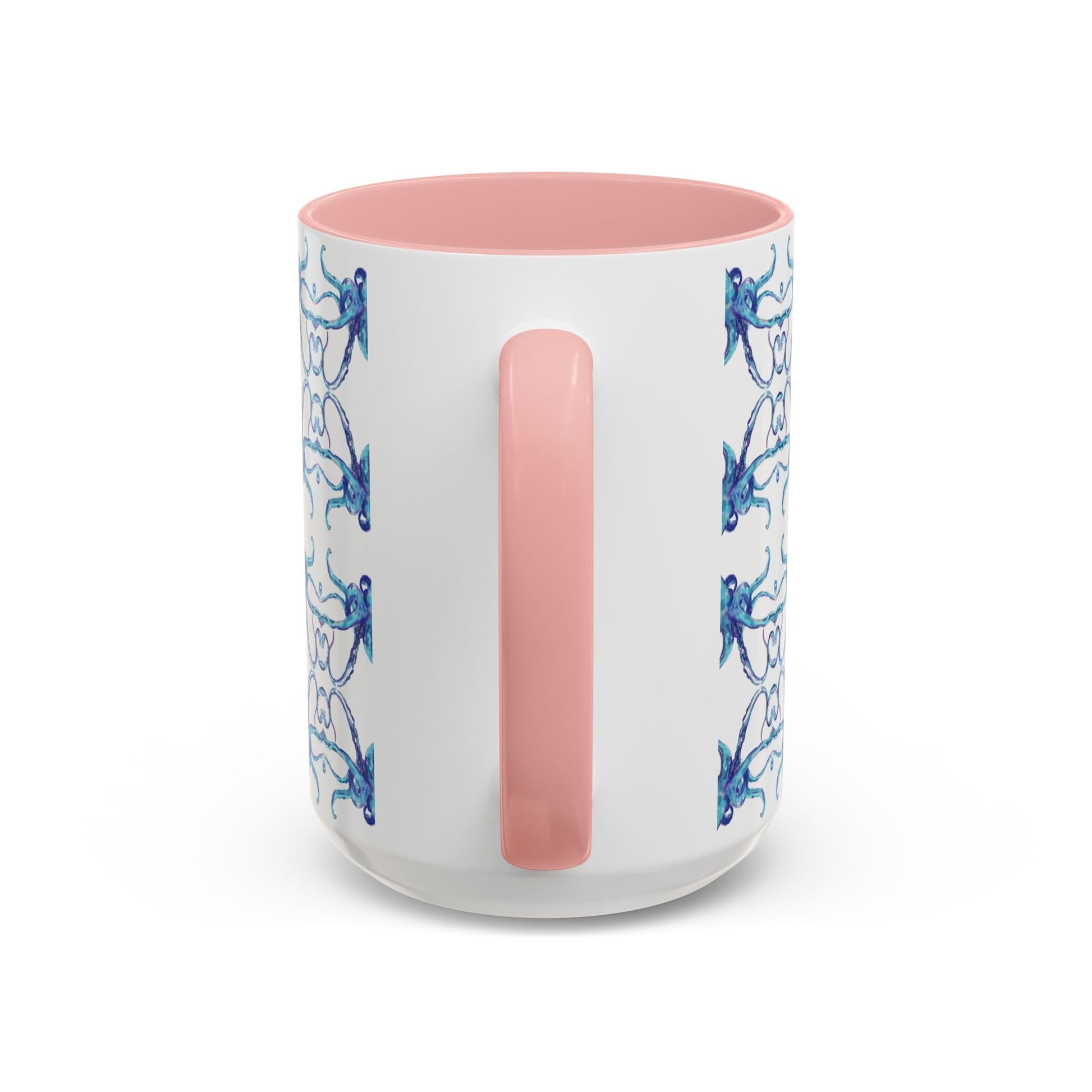 Octopus Two - Tone Ceramic Mugs - 11 oz & 15 oz - Blue Cava