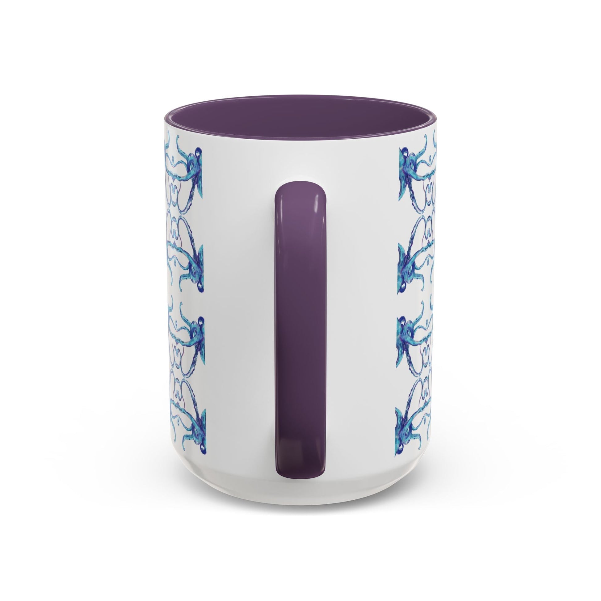 Octopus Two - Tone Ceramic Mugs - 11 oz & 15 oz - Blue Cava