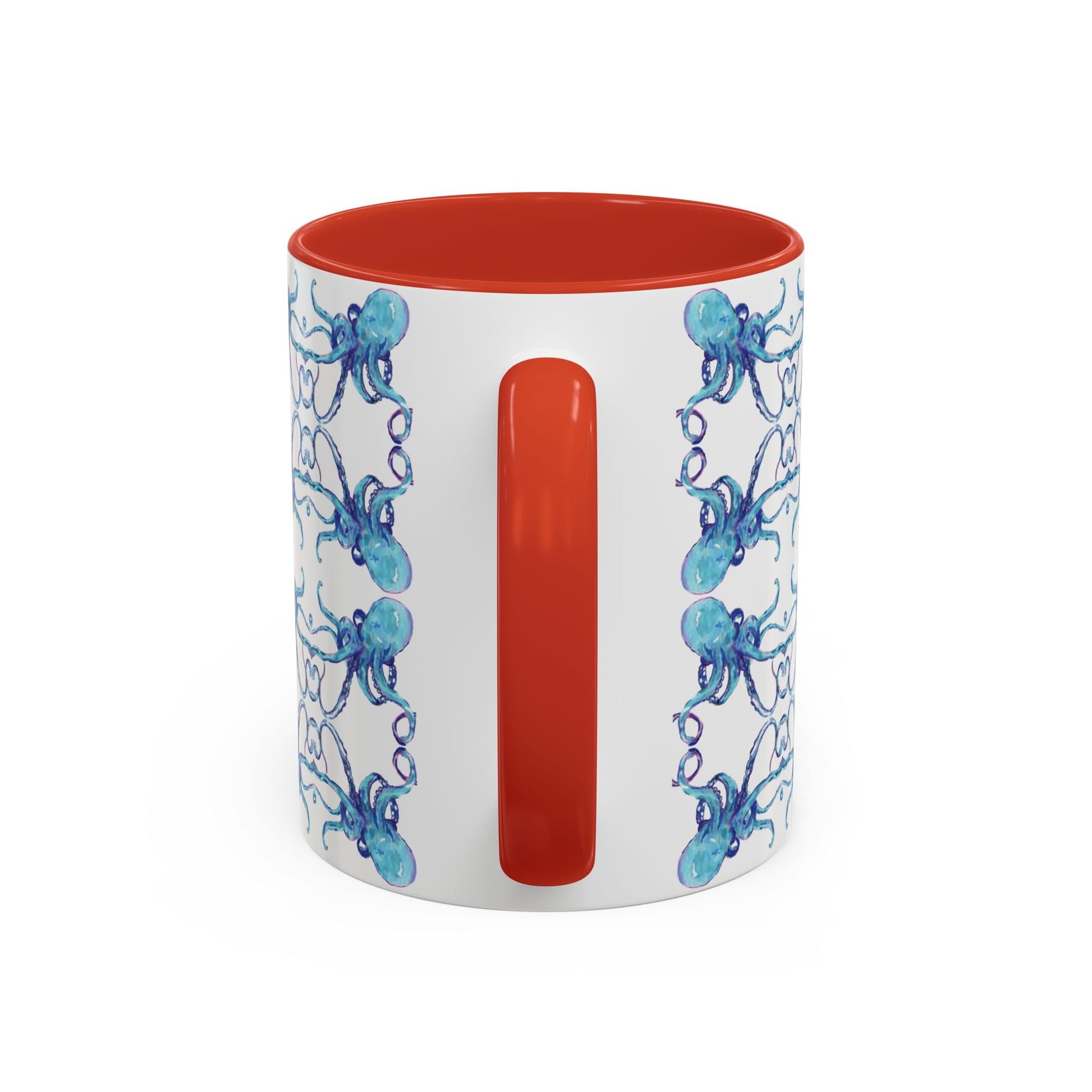Octopus Two - Tone Ceramic Mugs - 11 oz & 15 oz - Blue Cava
