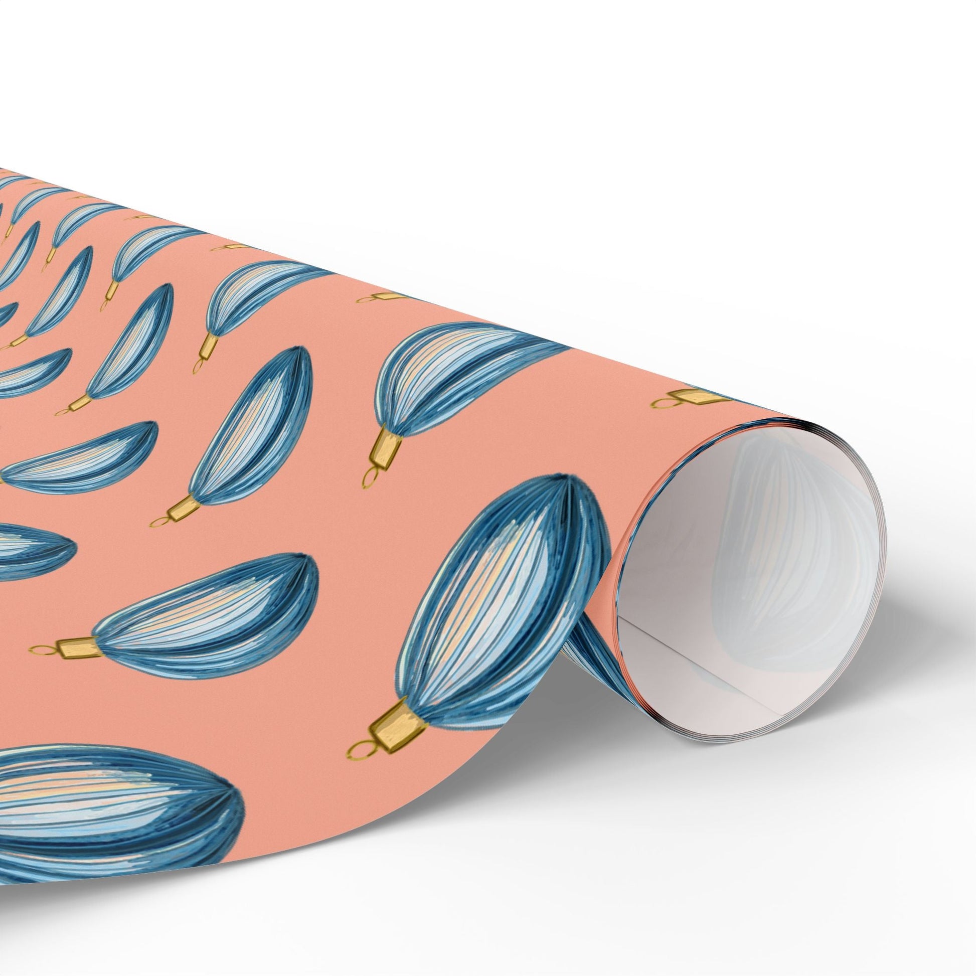 Ornament Striped Wrapping Papers - Blue Cava
