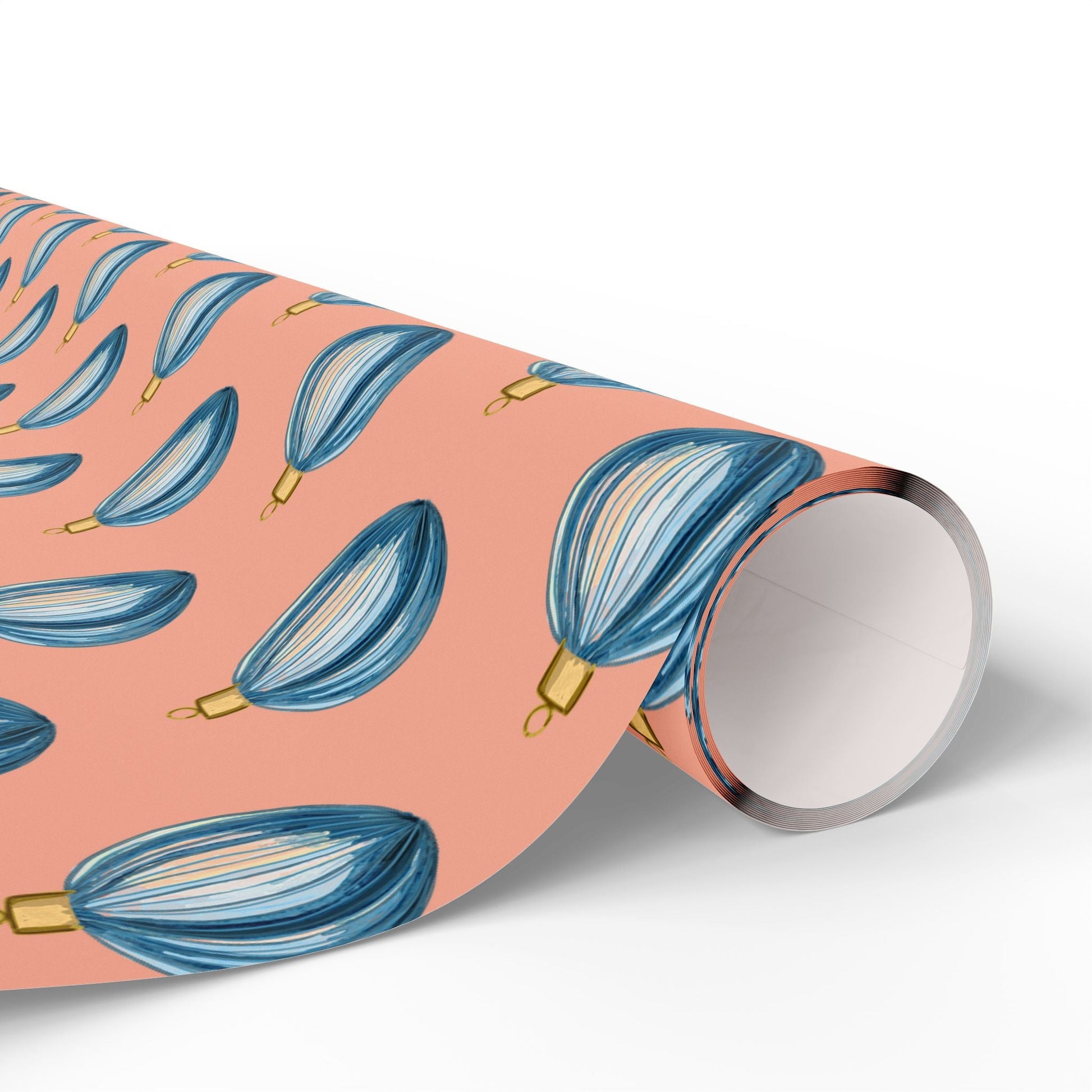 Ornament Striped Wrapping Papers - Blue Cava