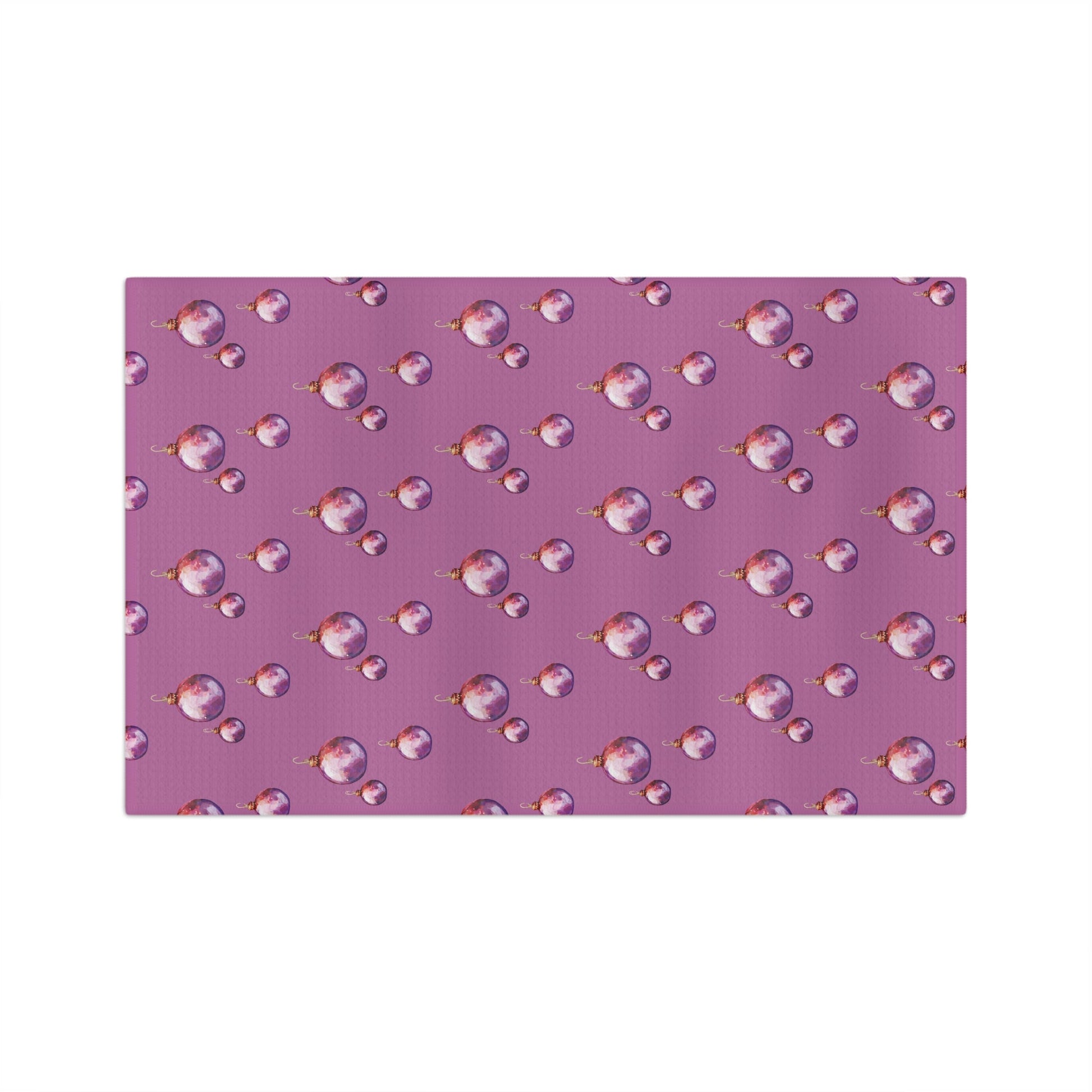 Ornate Christmas Ornament Microfiber Waffle Towel - Blue Cava