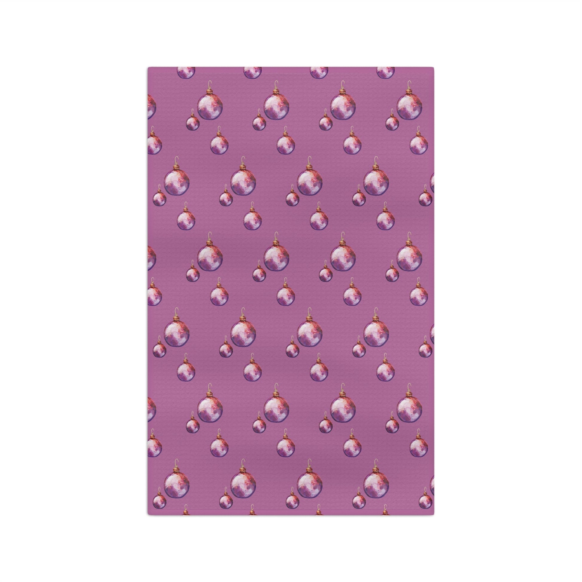 Ornate Christmas Ornament Microfiber Waffle Towel - Blue Cava