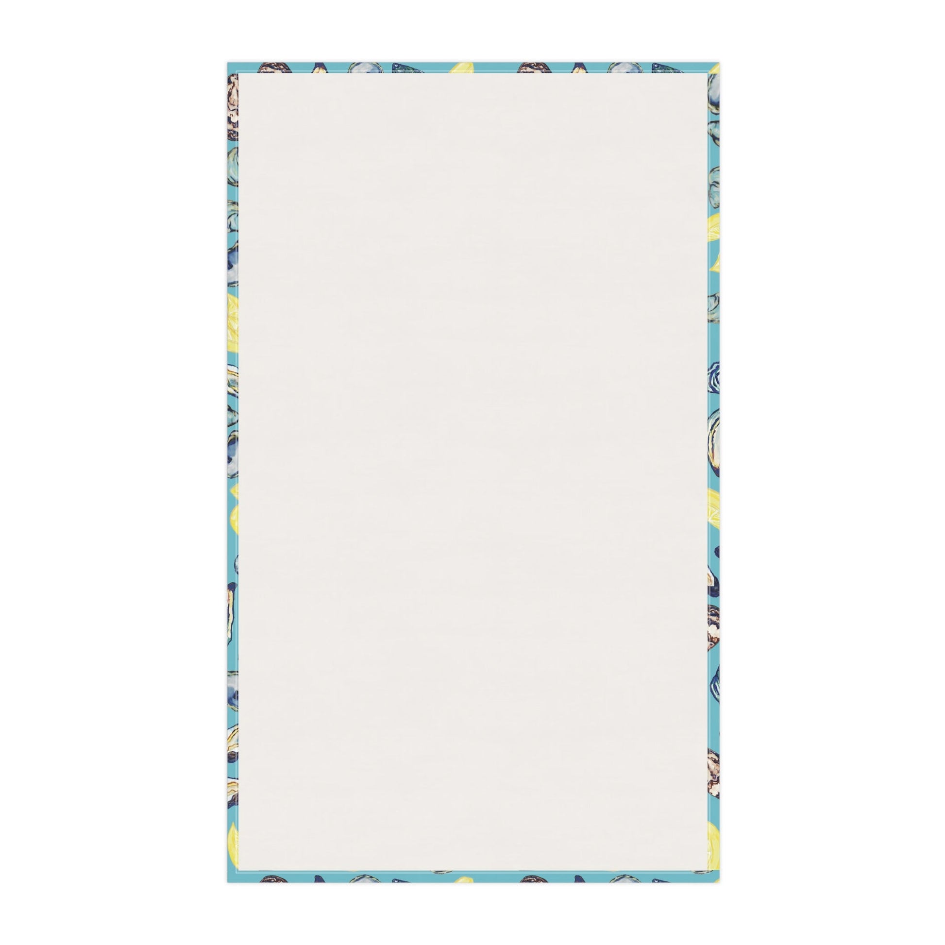 Oyster And Lemons Tea Towels | Coastal Kitchen Decor - Blue Cava