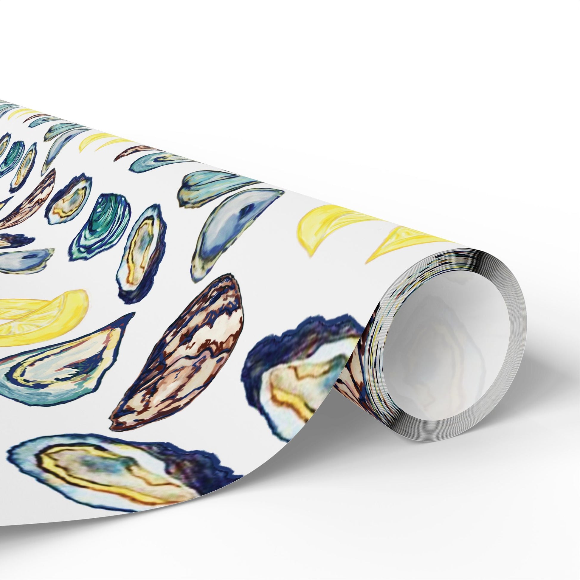 Oyster - Inspired Wrapping Paper | Eco - Friendly Gift Wrap - Blue Cava