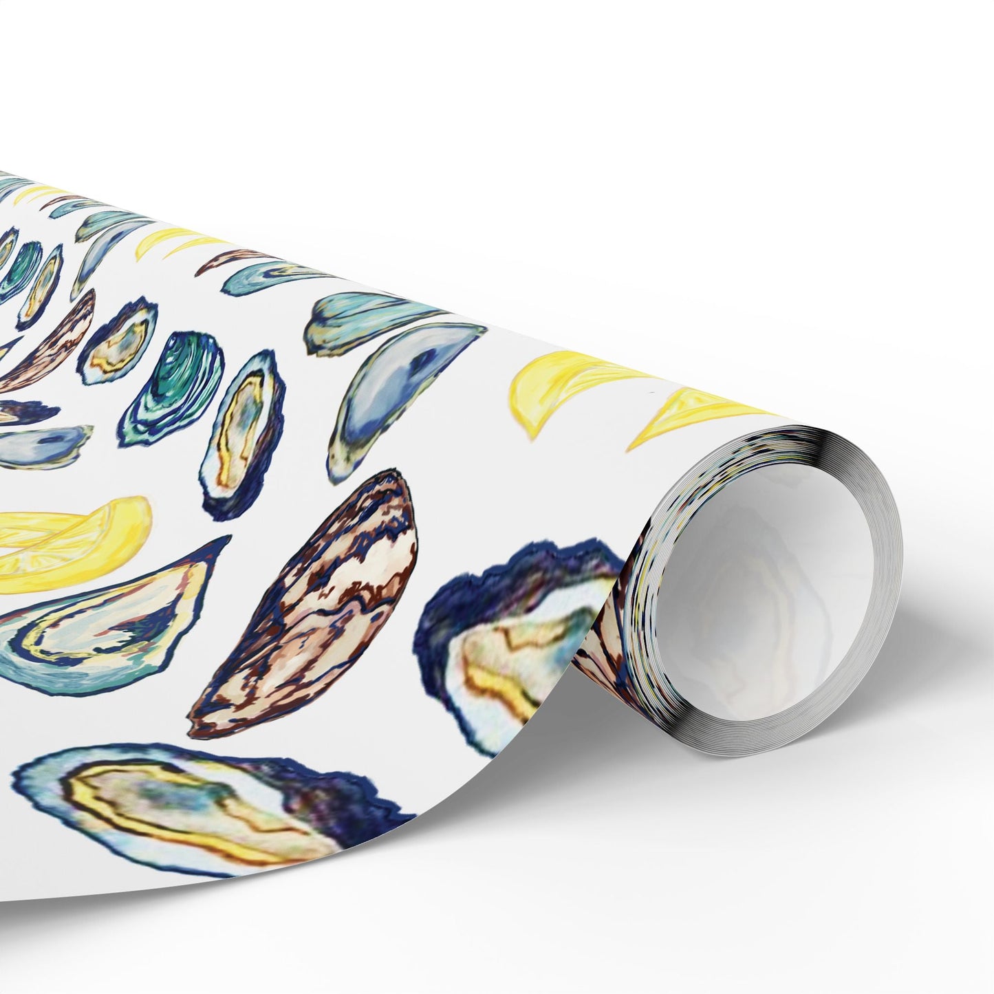 Oyster - Inspired Wrapping Paper | Eco - Friendly Gift Wrap - Blue Cava