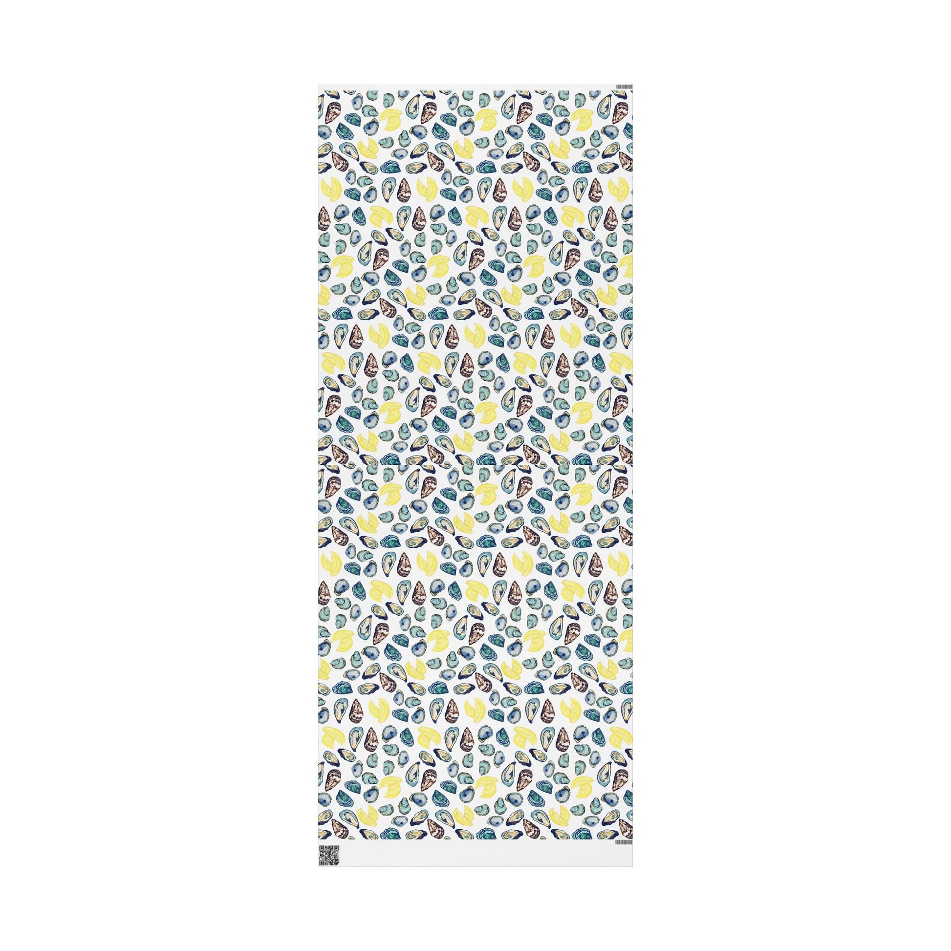 Oyster - Inspired Wrapping Paper | Eco - Friendly Gift Wrap - Blue Cava