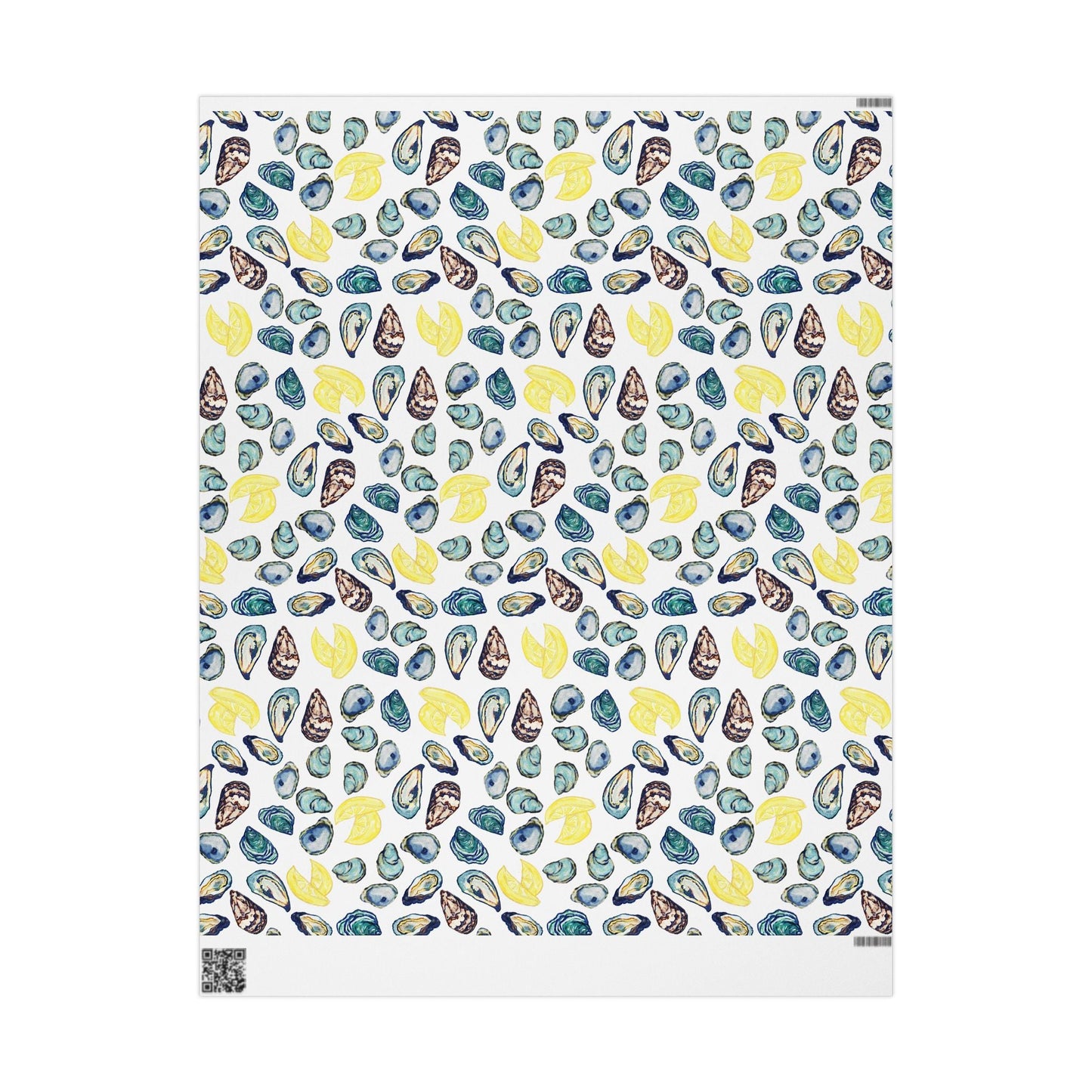 Oyster - Inspired Wrapping Paper | Eco - Friendly Gift Wrap - Blue Cava