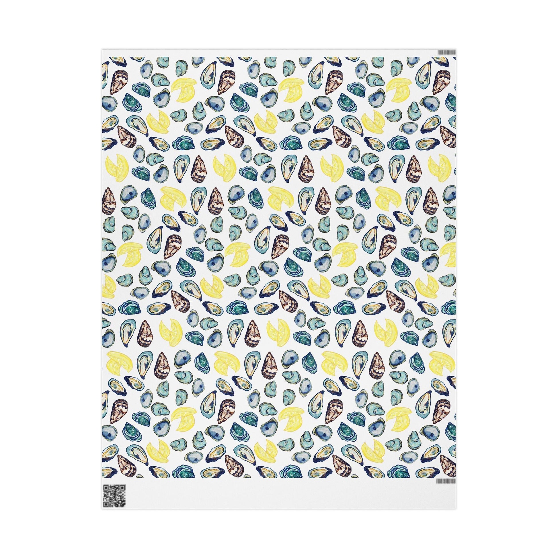 Oyster - Inspired Wrapping Paper | Eco - Friendly Gift Wrap - Blue Cava