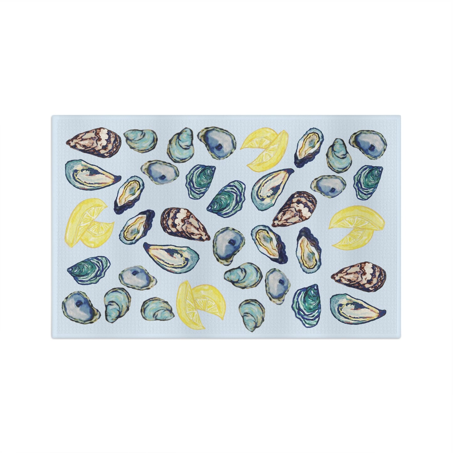 Oyster Microfiber Waffle Towel - Blue Cava