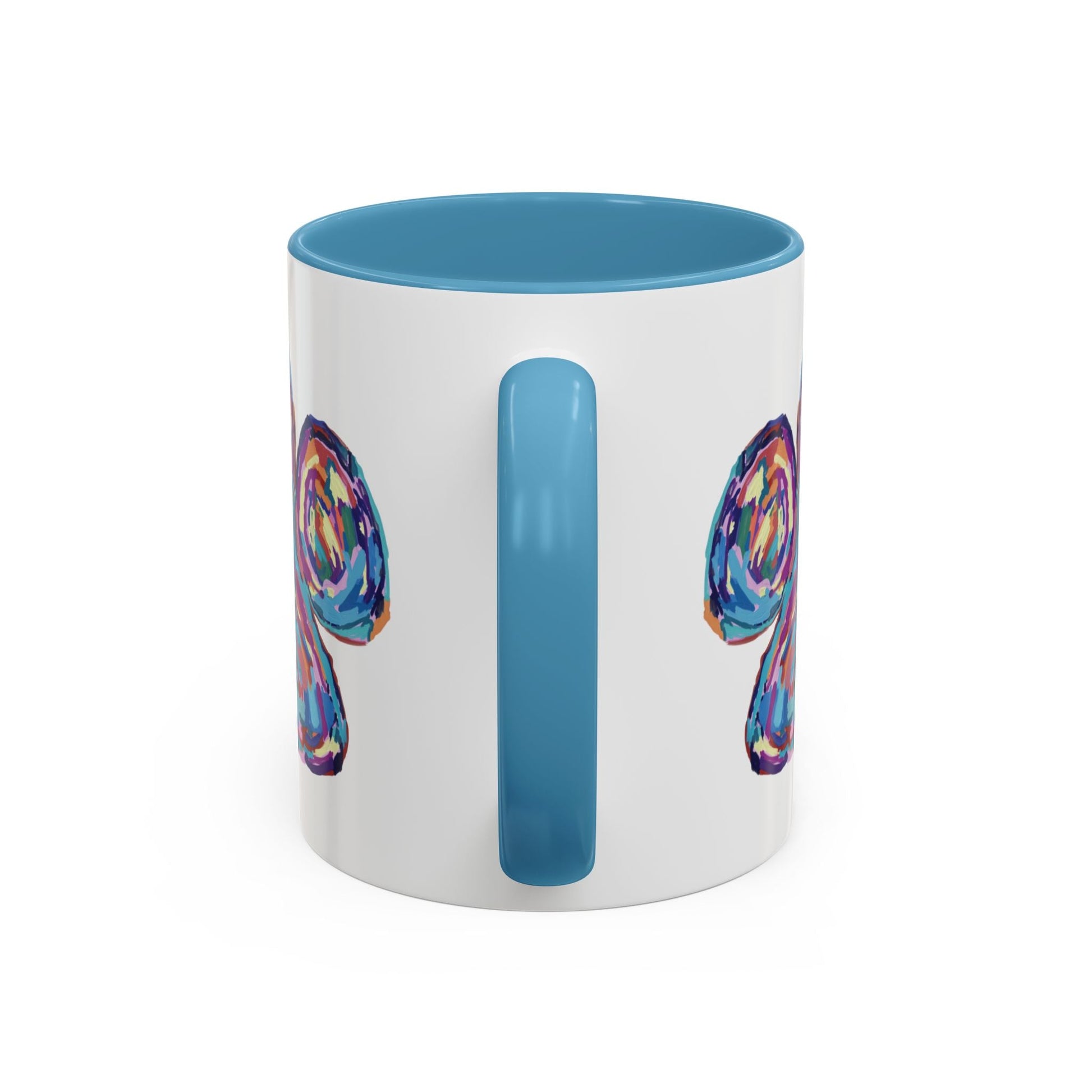 Paw Print Accent Coffee Mug (11oz & 15oz) - Blue Cava