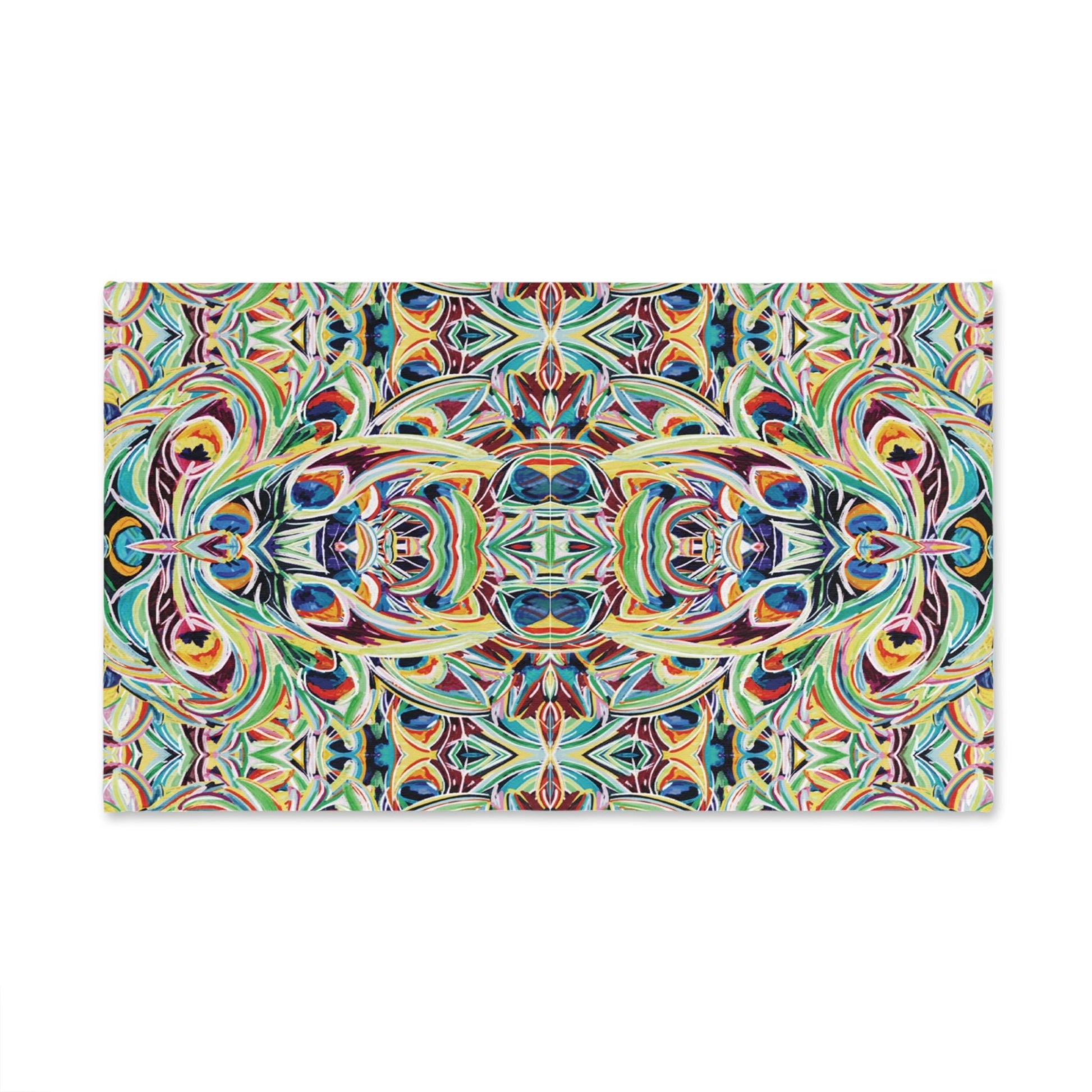Peacock Feathers Hand Towel - Blue Cava