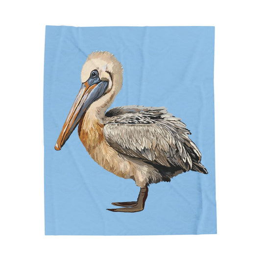 Pelican Cozy Velveteen Plush Blanket - Blue Cava