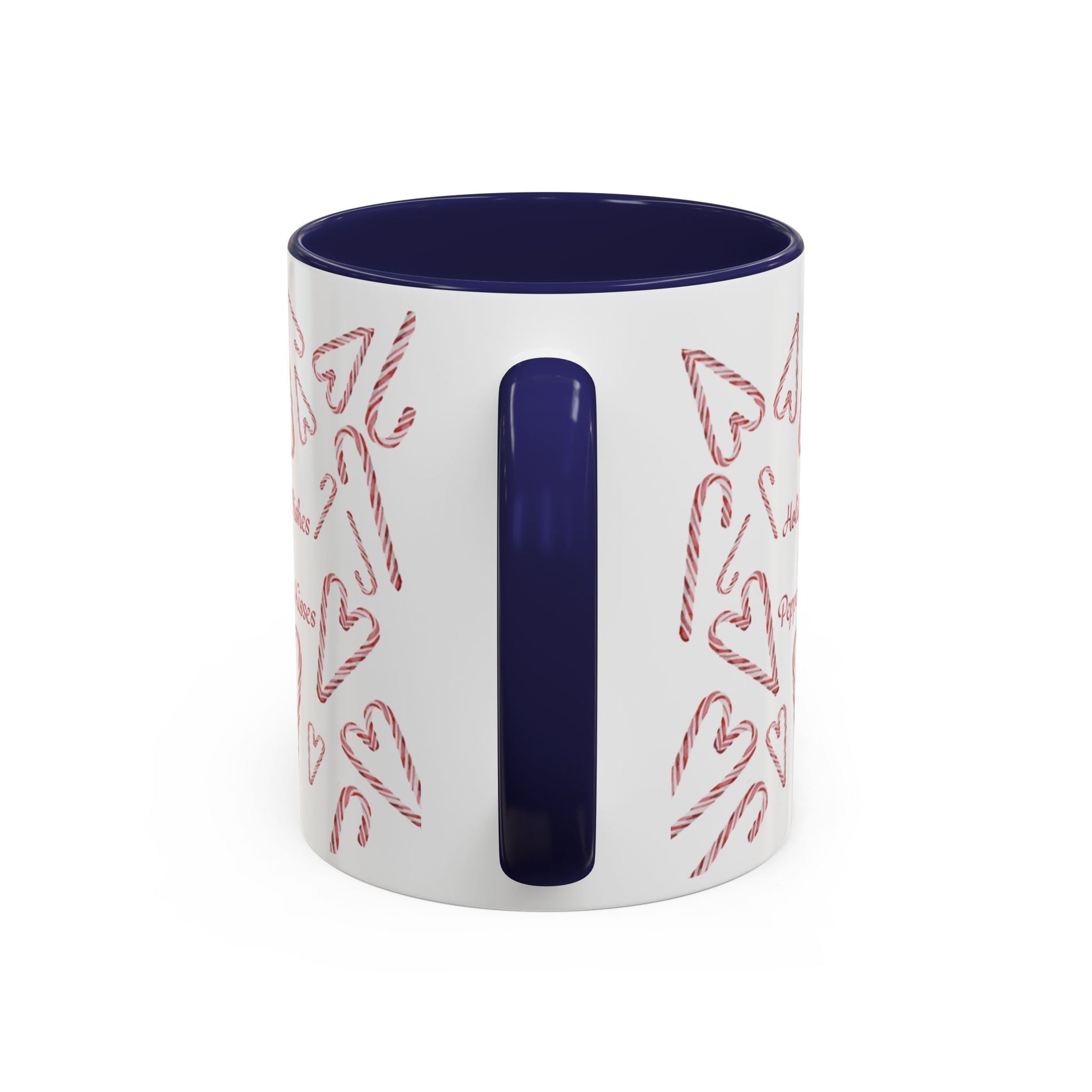 Peppermint Kisses Accent Coffee Mug (11oz & 15oz) - Blue Cava