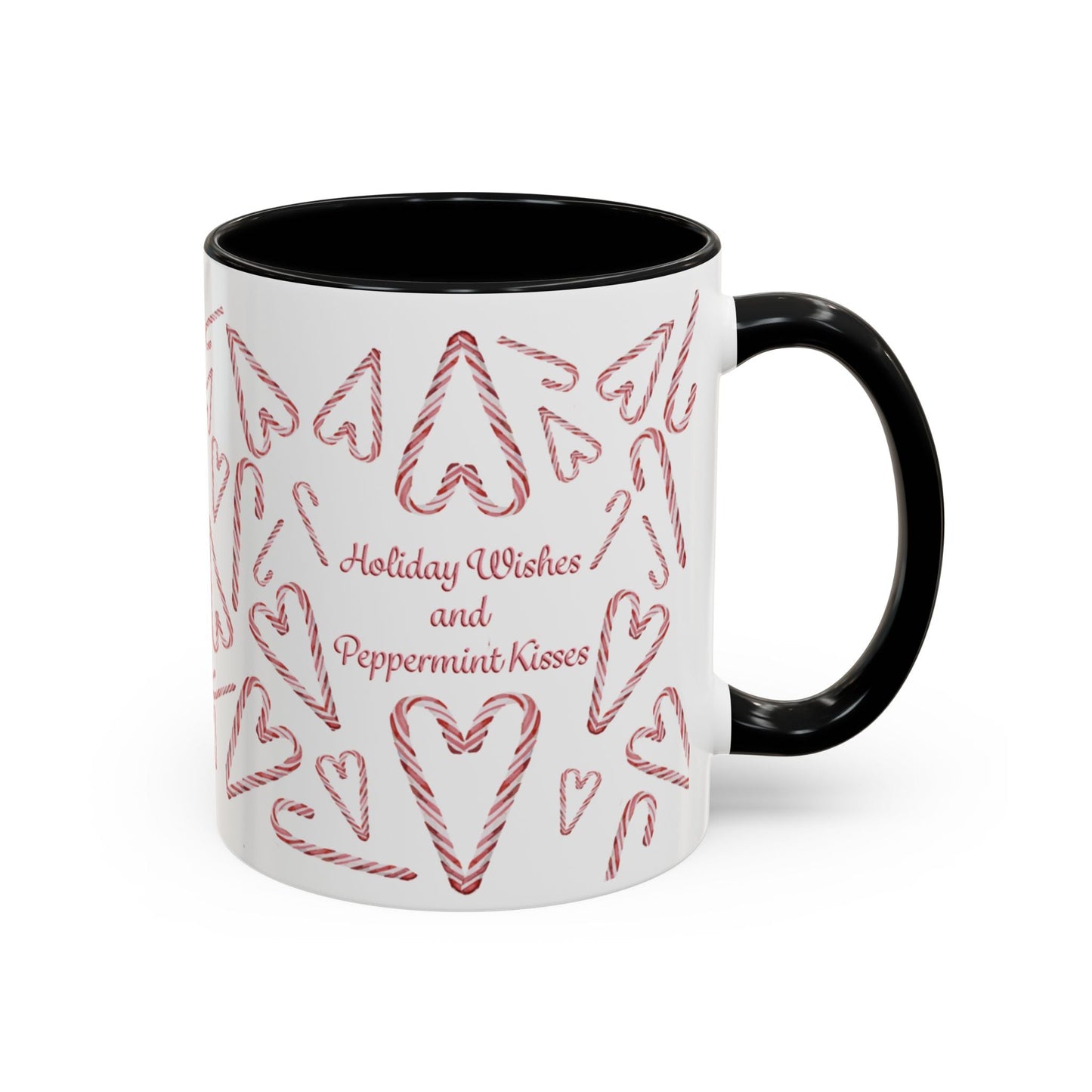 Peppermint Kisses Accent Coffee Mug (11oz & 15oz) - Blue Cava