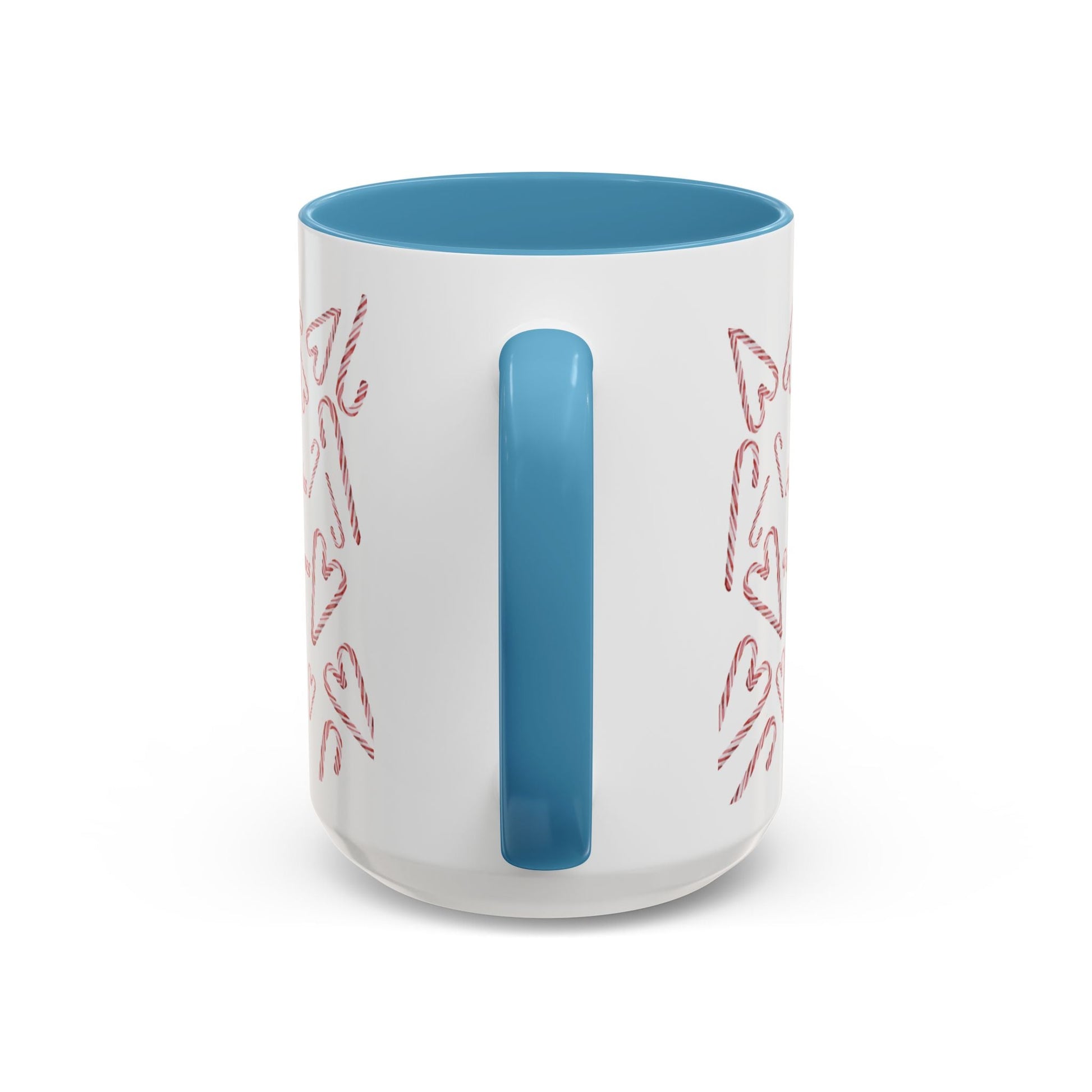 Peppermint Kisses Accent Coffee Mug (11oz & 15oz) - Blue Cava