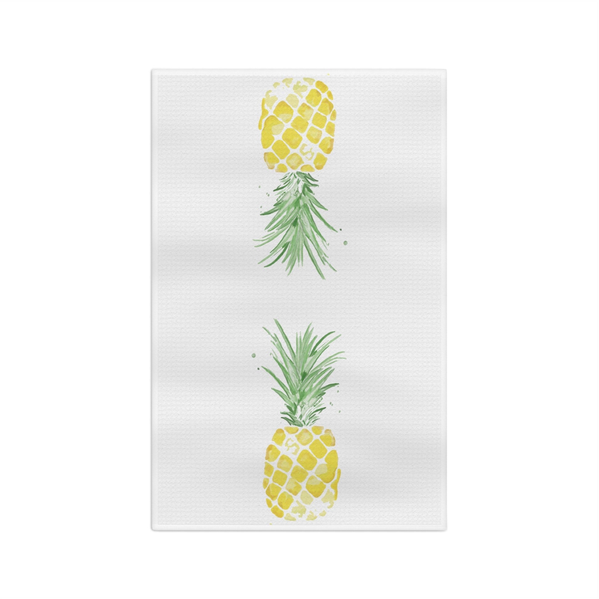 Pineapple Microfiber Waffle Towel - Blue Cava