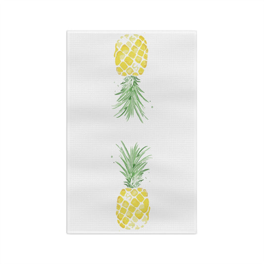 Pineapple Microfiber Waffle Towel - Blue Cava