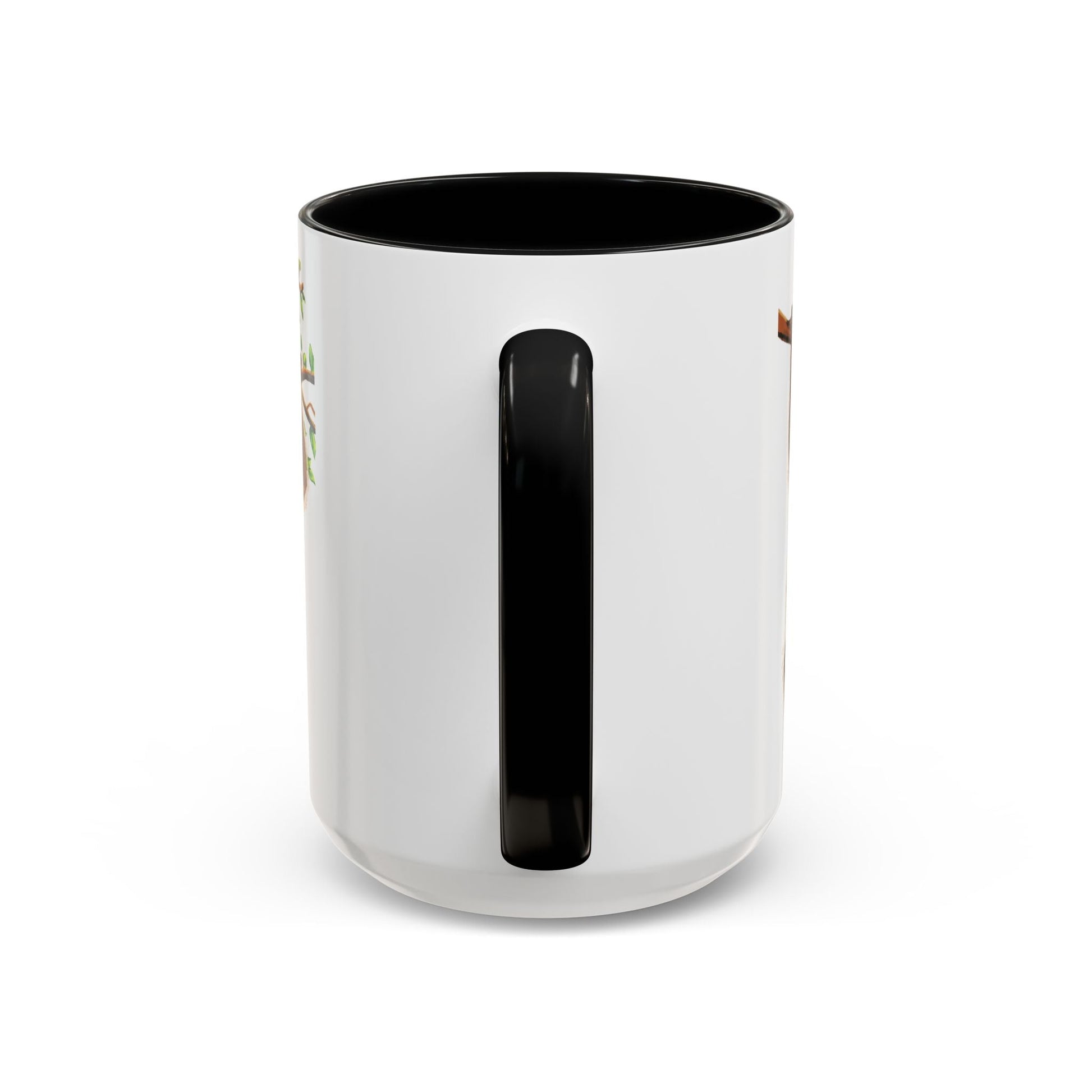 Playful Hanging Monkey Two Tone Coffee Mug | 11oz & 15oz - Blue Cava