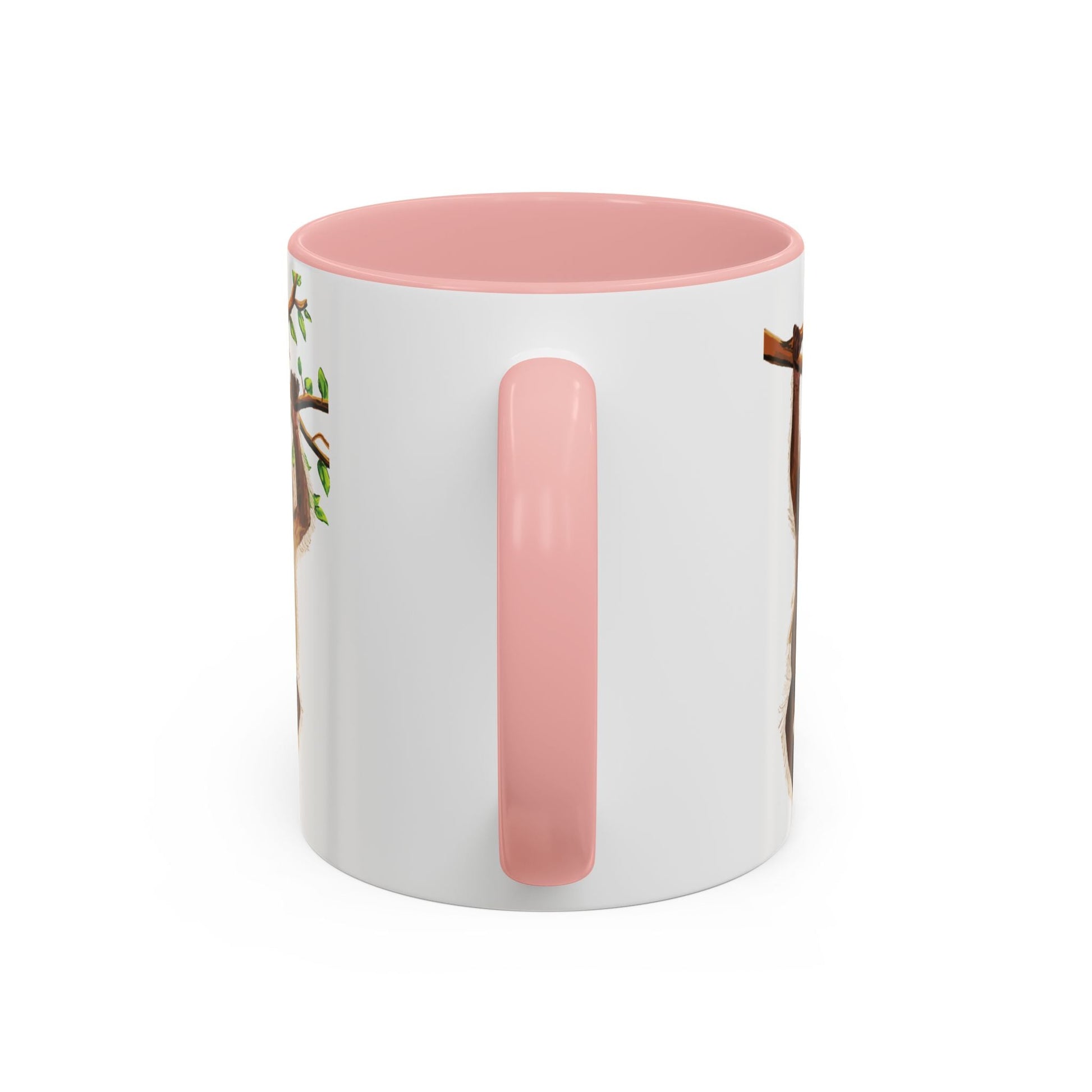 Playful Hanging Monkey Two Tone Coffee Mug | 11oz & 15oz - Blue Cava