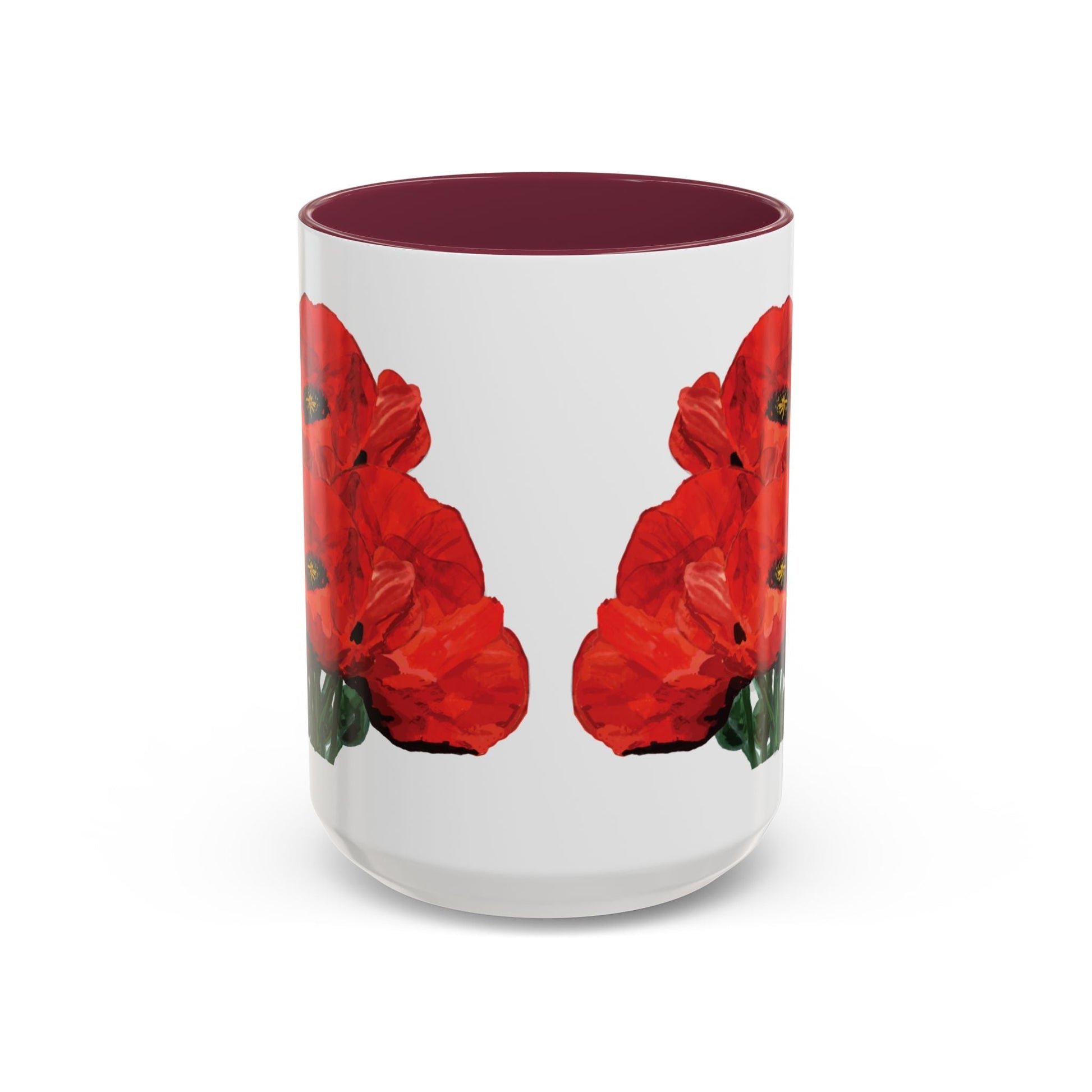 Poppies Two - Tone Coffee Mug, 11oz & 15 oz - Blue Cava