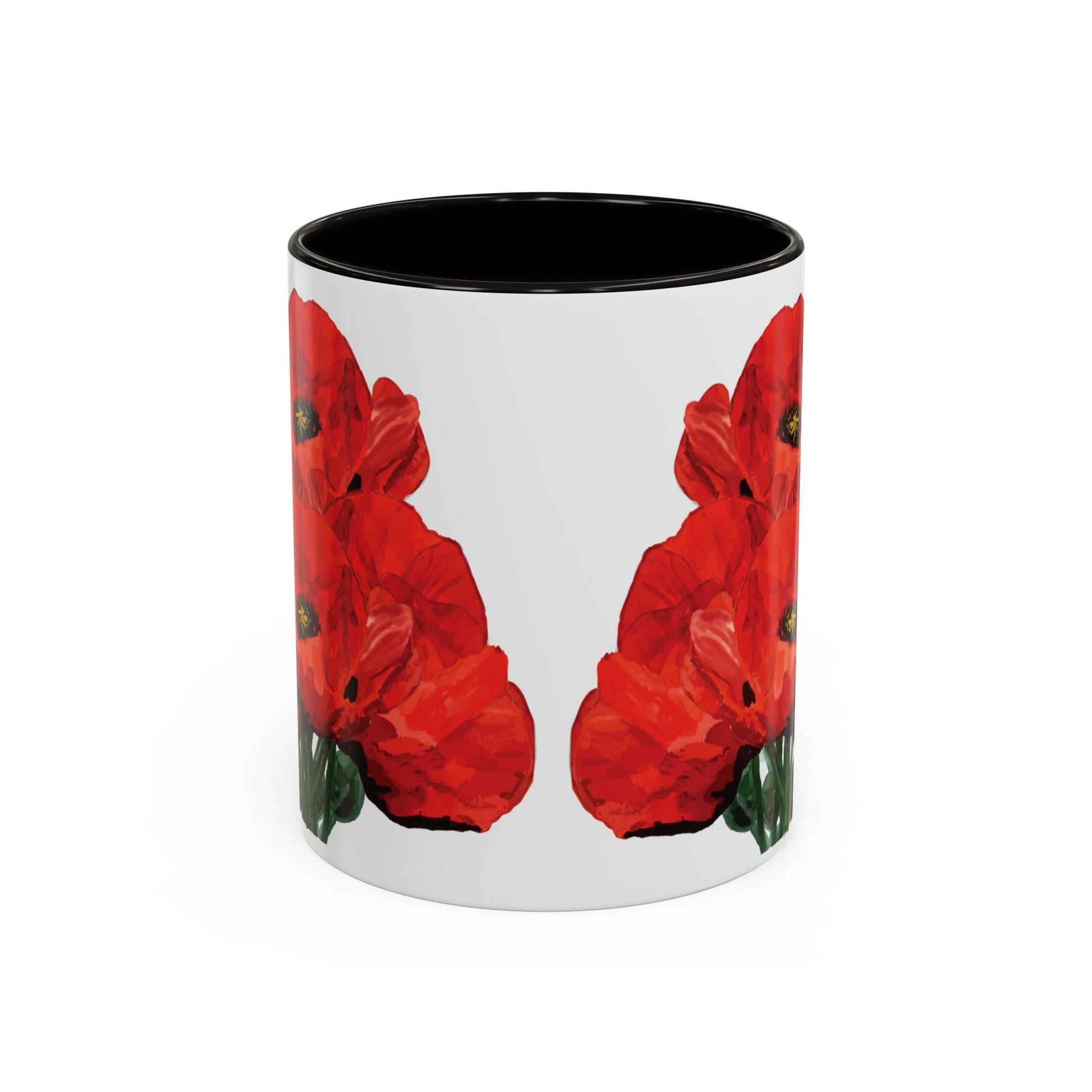 Poppies Two - Tone Coffee Mug, 11oz & 15 oz - Blue Cava