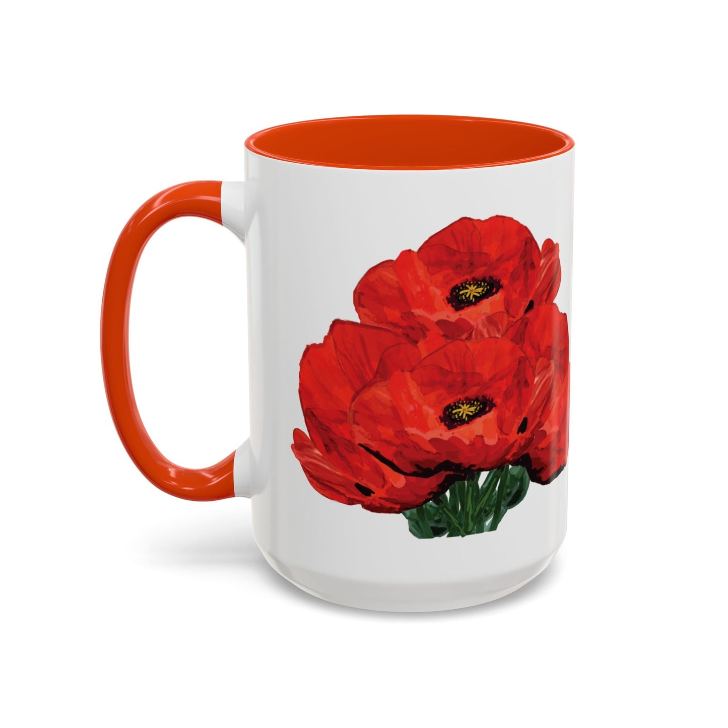 Poppies Two - Tone Coffee Mug, 11oz & 15 oz - Blue Cava
