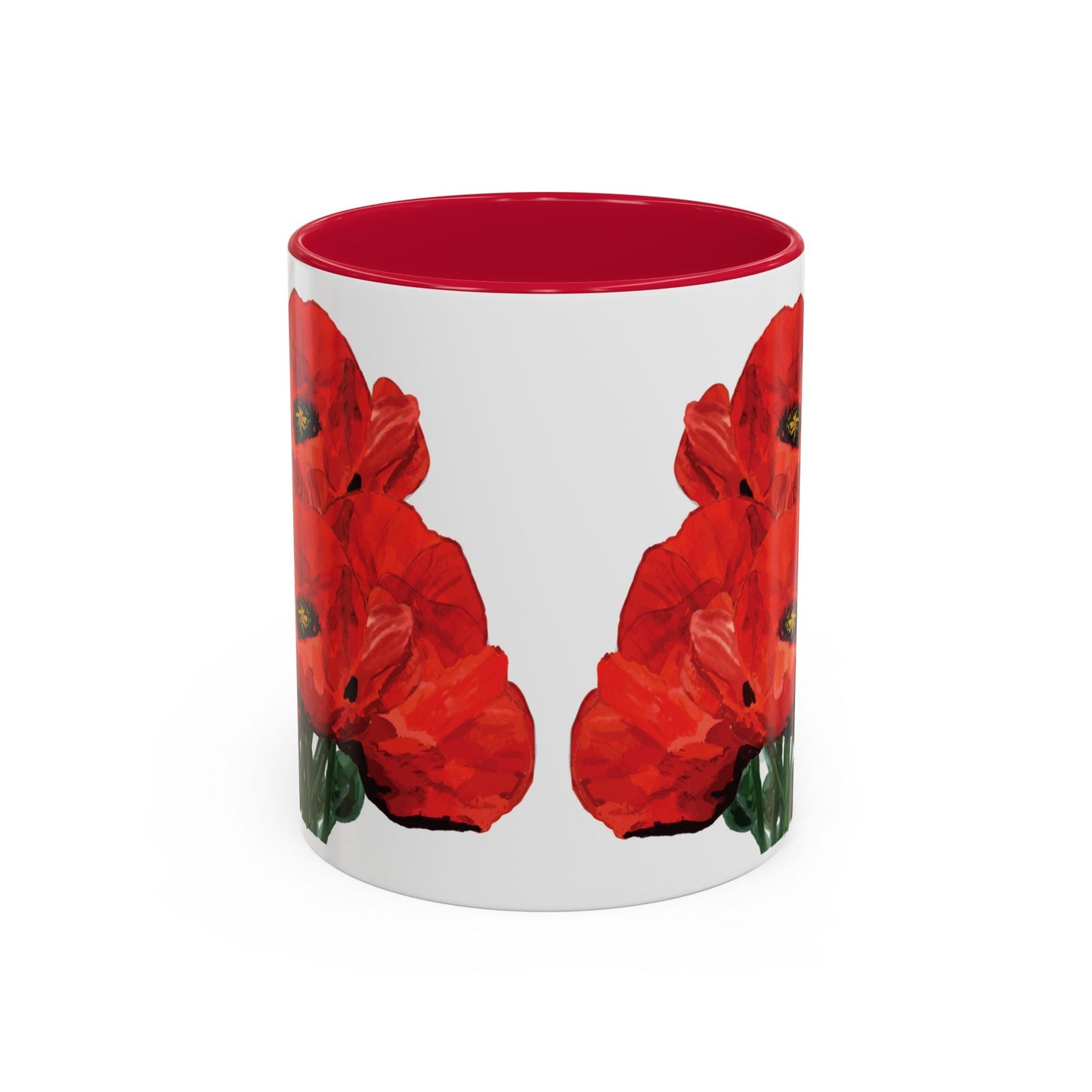Poppies Two - Tone Coffee Mug, 11oz & 15 oz - Blue Cava