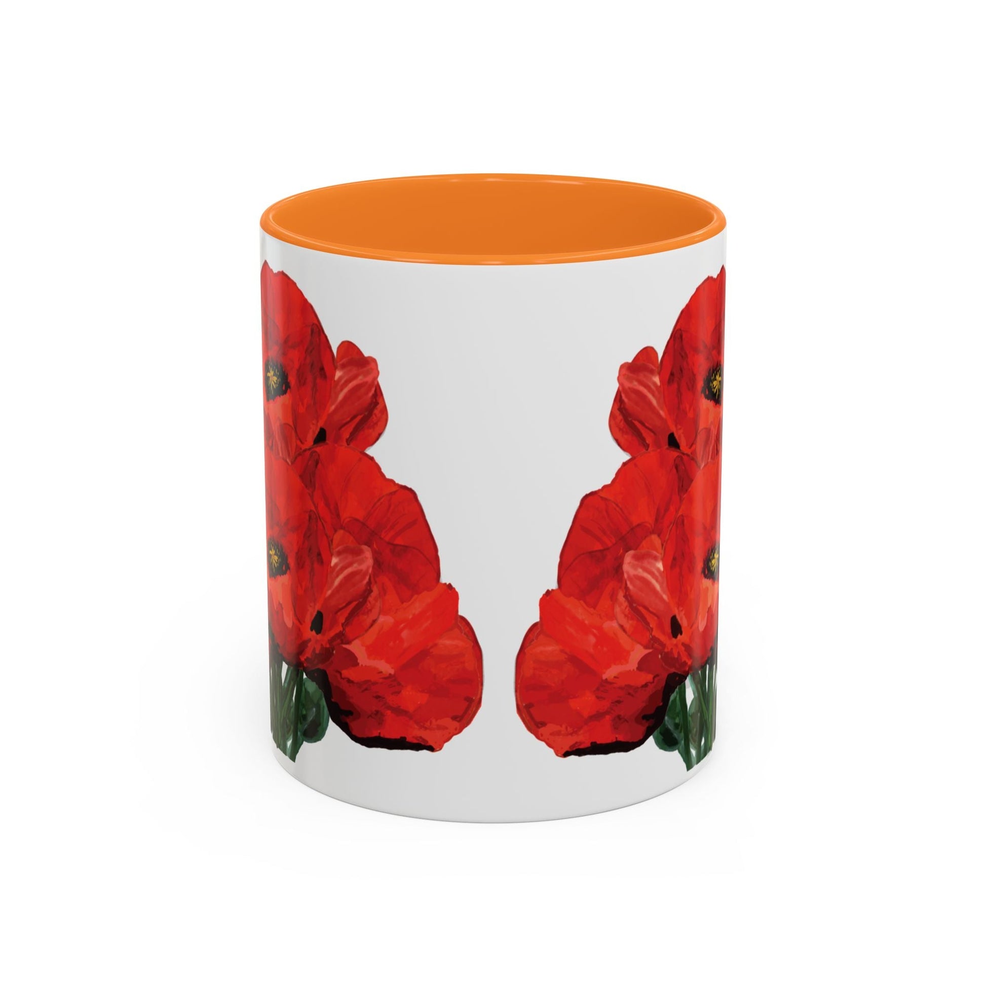 Poppies Two - Tone Coffee Mug, 11oz & 15 oz - Blue Cava