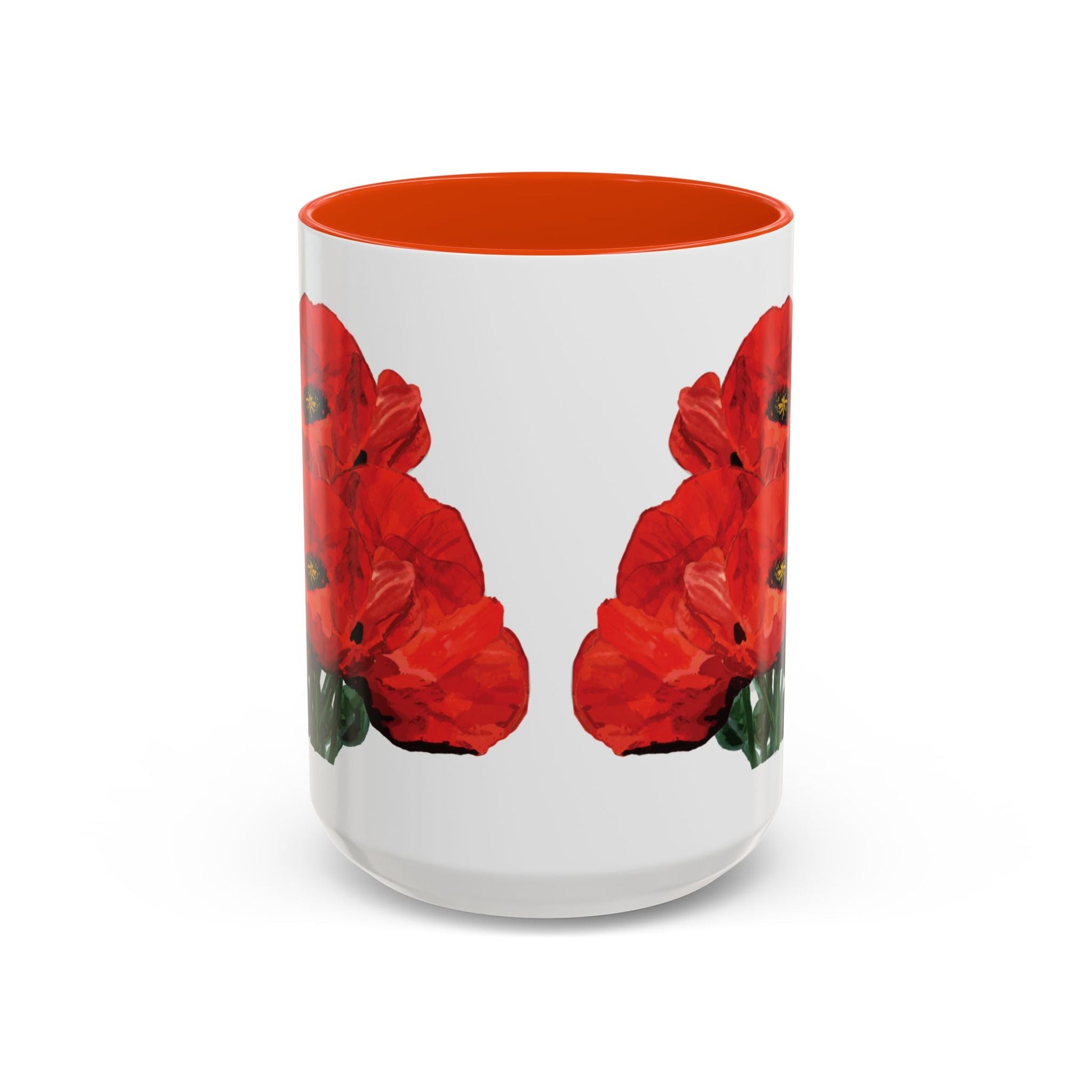 Poppies Two - Tone Coffee Mug, 11oz & 15 oz - Blue Cava