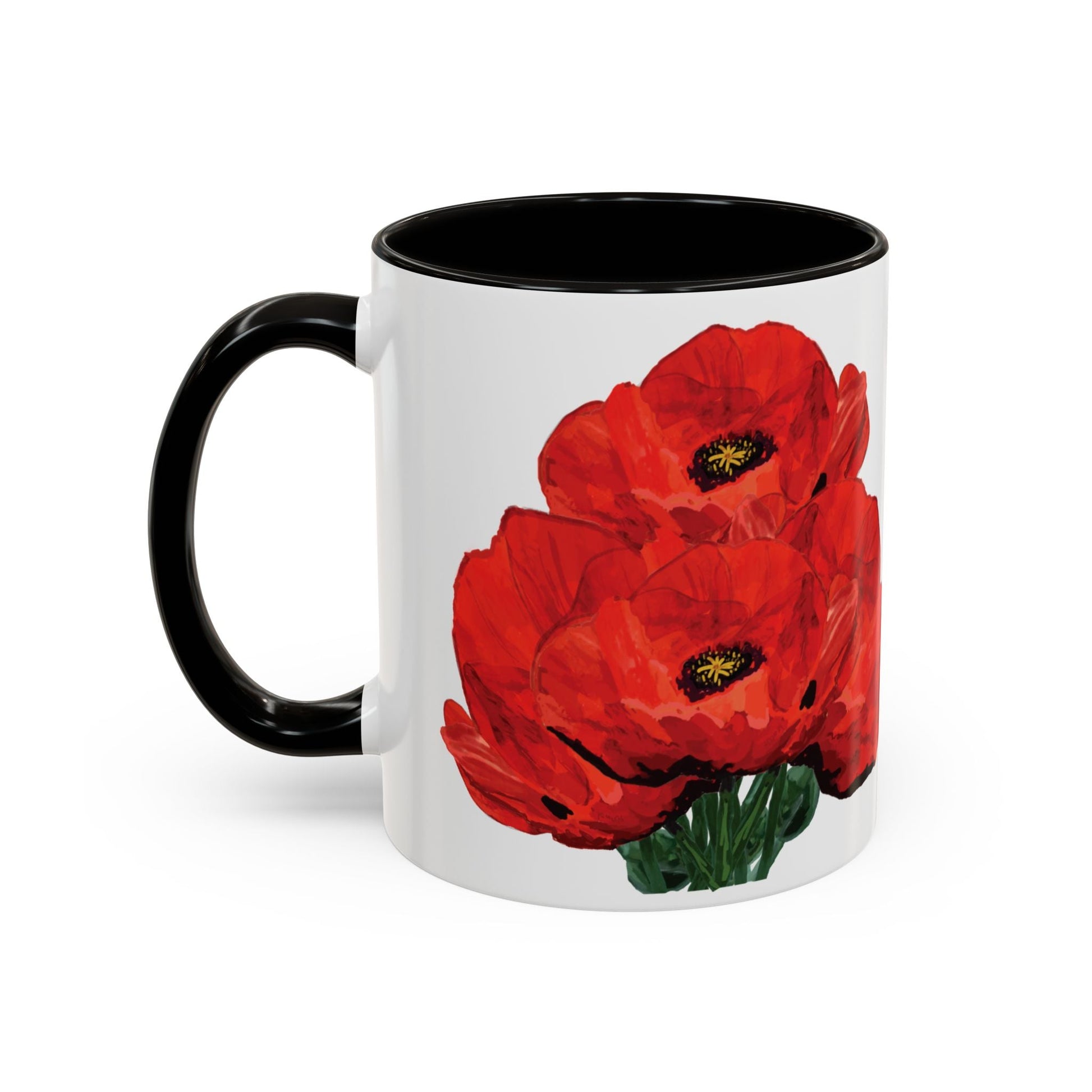 Poppies Two - Tone Coffee Mug, 11oz & 15 oz - Blue Cava