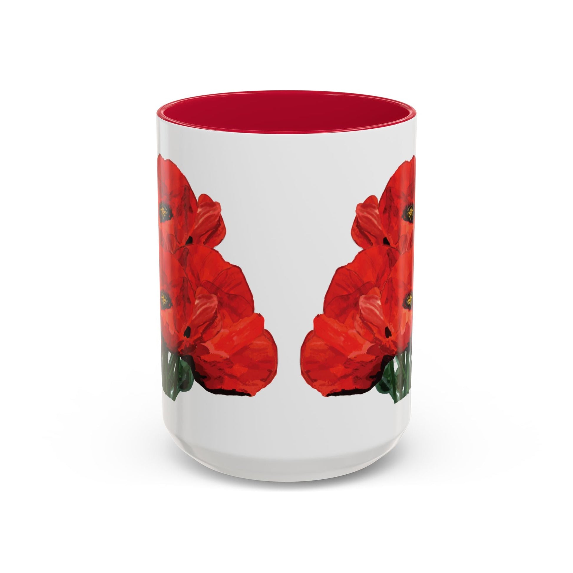 Poppies Two - Tone Coffee Mug, 11oz & 15 oz - Blue Cava