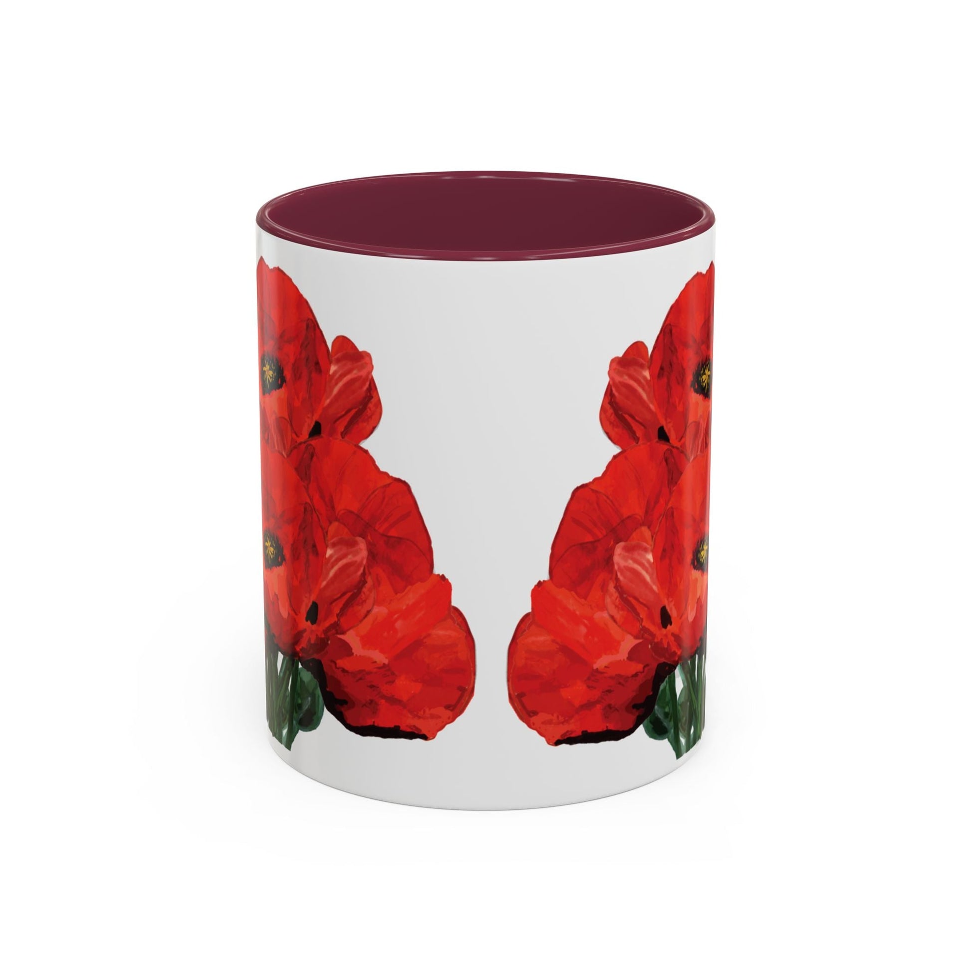 Poppies Two - Tone Coffee Mug, 11oz & 15 oz - Blue Cava