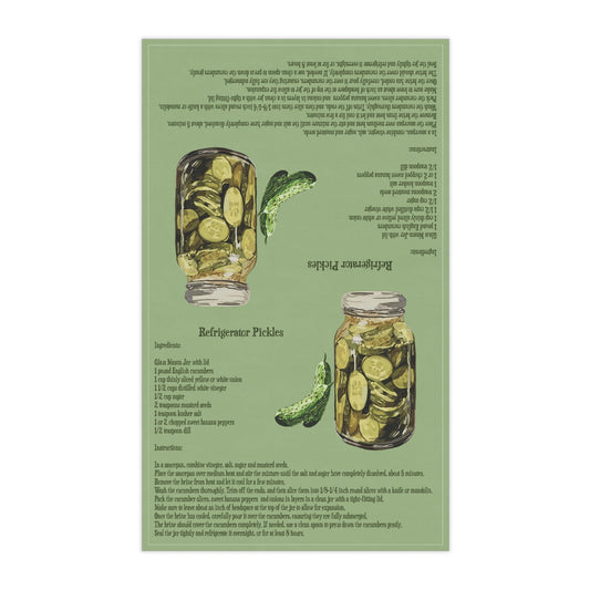 Refrigerator Pickle Recipe Tea Towels - Eco - Friendly - Blue Cava