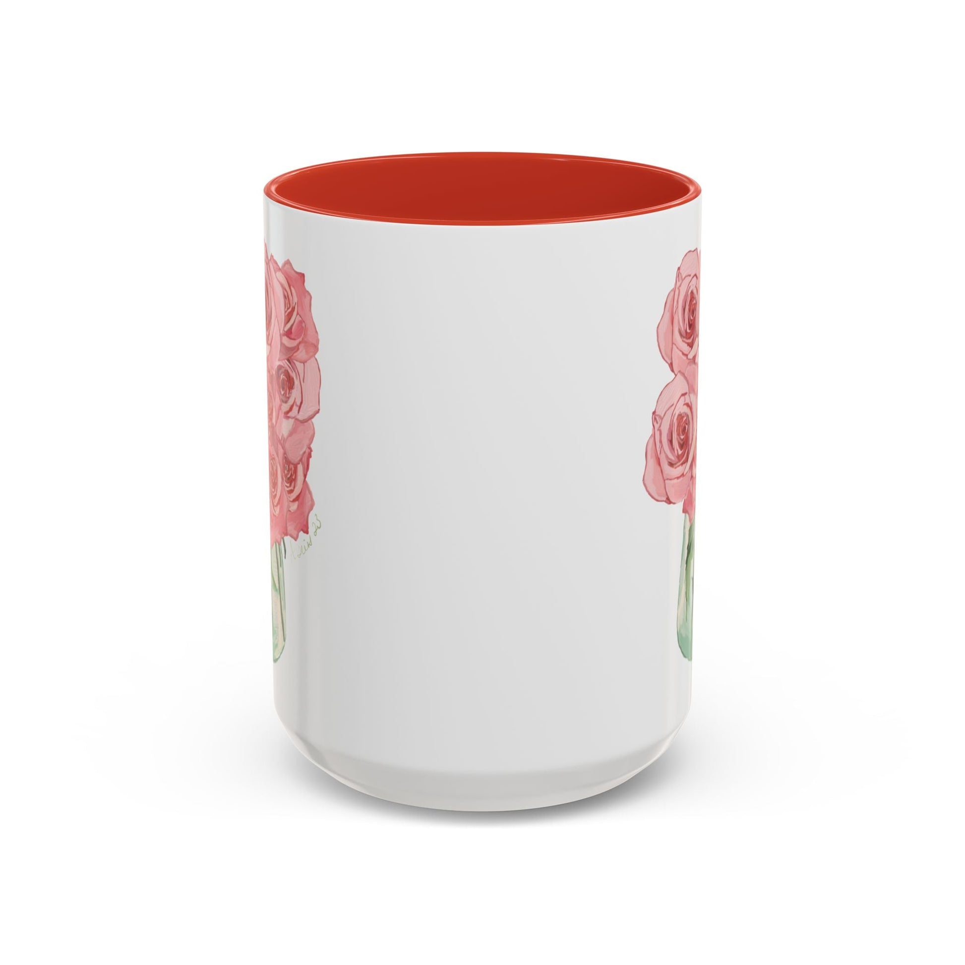 Rose Bouquet Two Tone Coffee Mug (11oz & 15oz) - Blue Cava