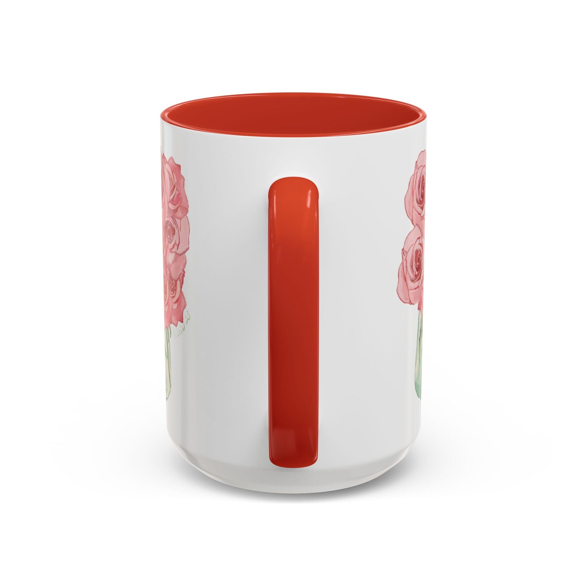 Rose Bouquet Two Tone Coffee Mug (11oz & 15oz) - Blue Cava
