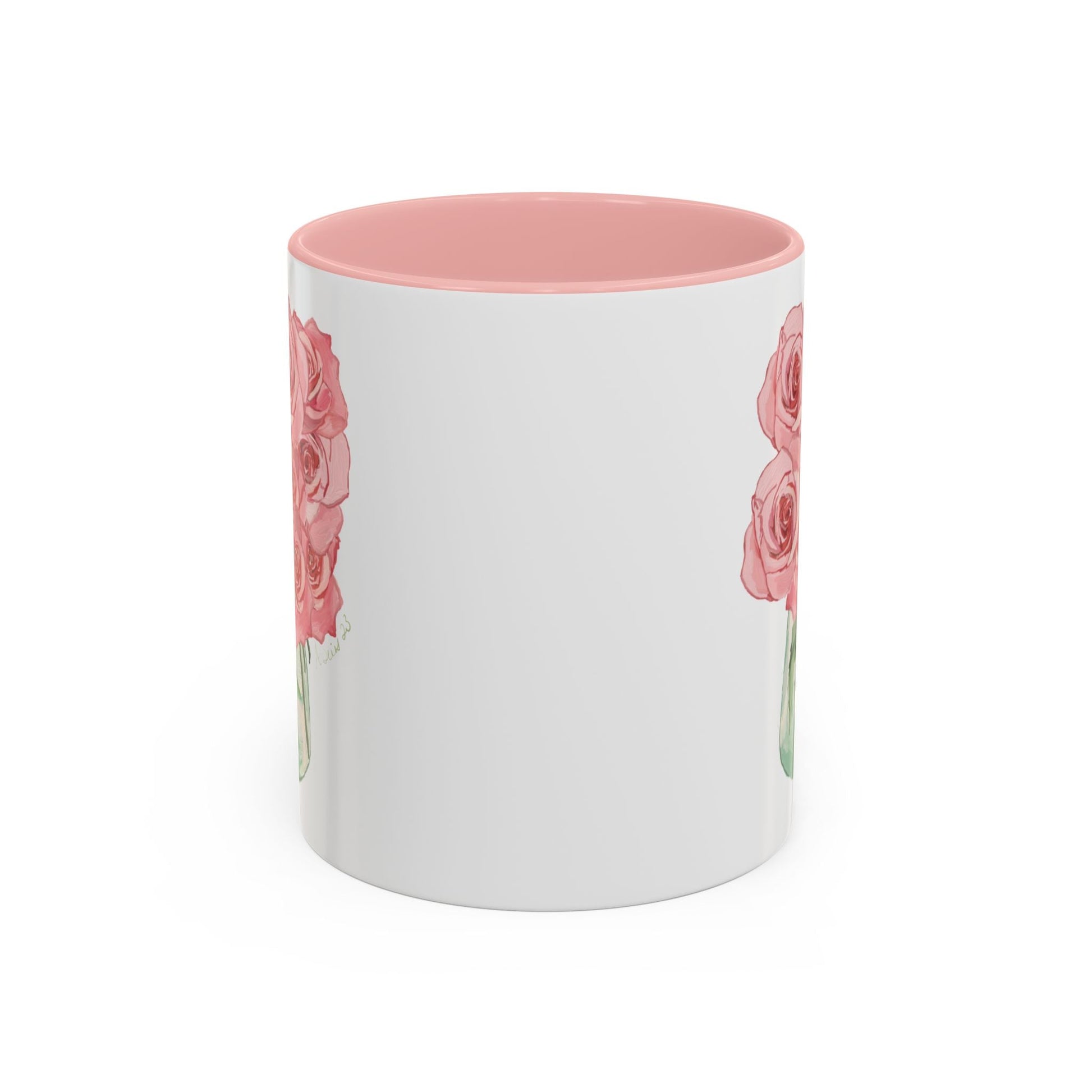 Rose Bouquet Two Tone Coffee Mug (11oz & 15oz) - Blue Cava