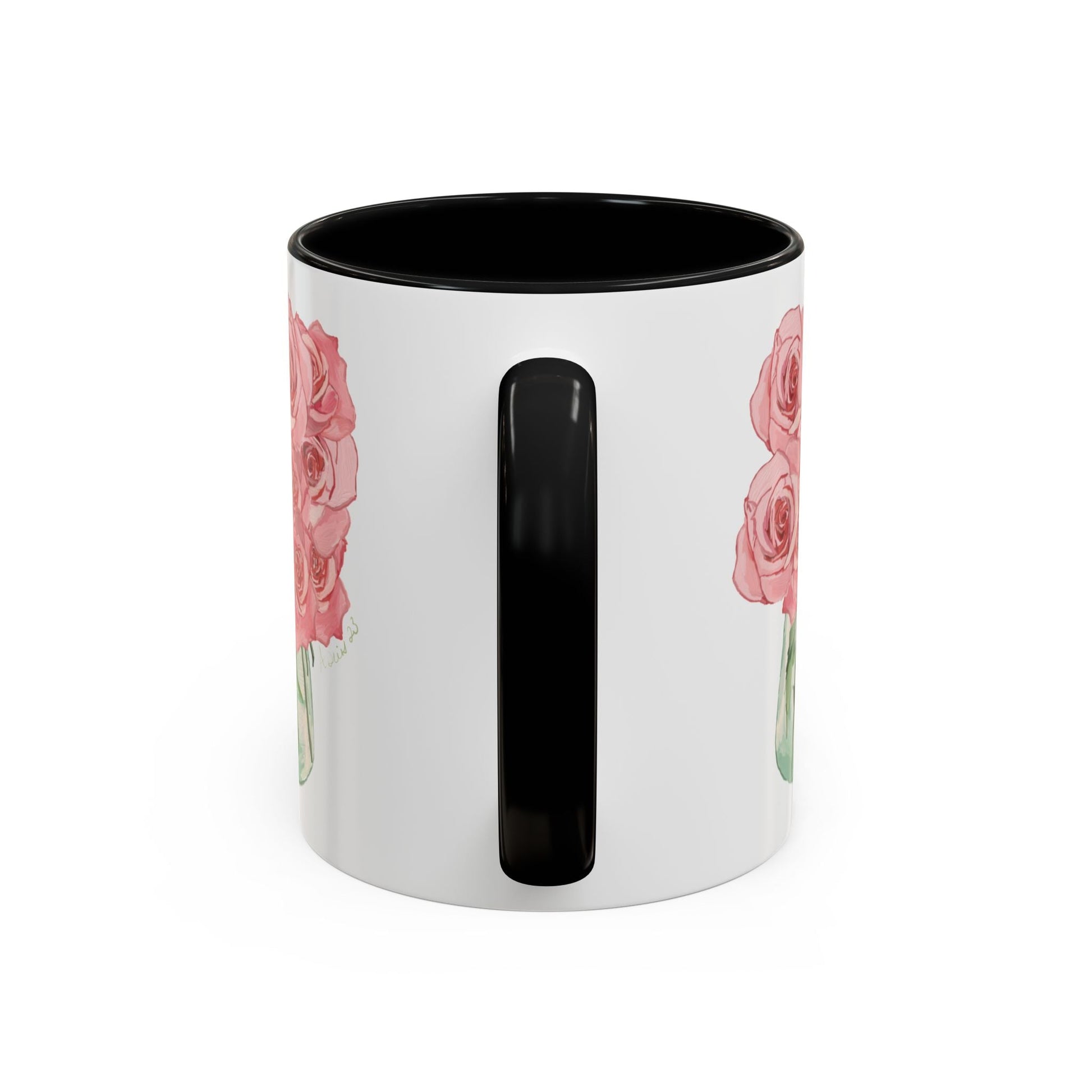 Rose Bouquet Two Tone Coffee Mug (11oz & 15oz) - Blue Cava