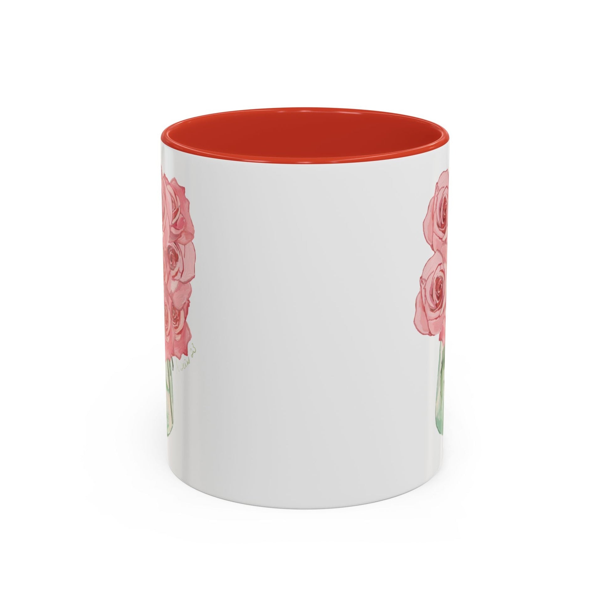 Rose Bouquet Two Tone Coffee Mug (11oz & 15oz) - Blue Cava