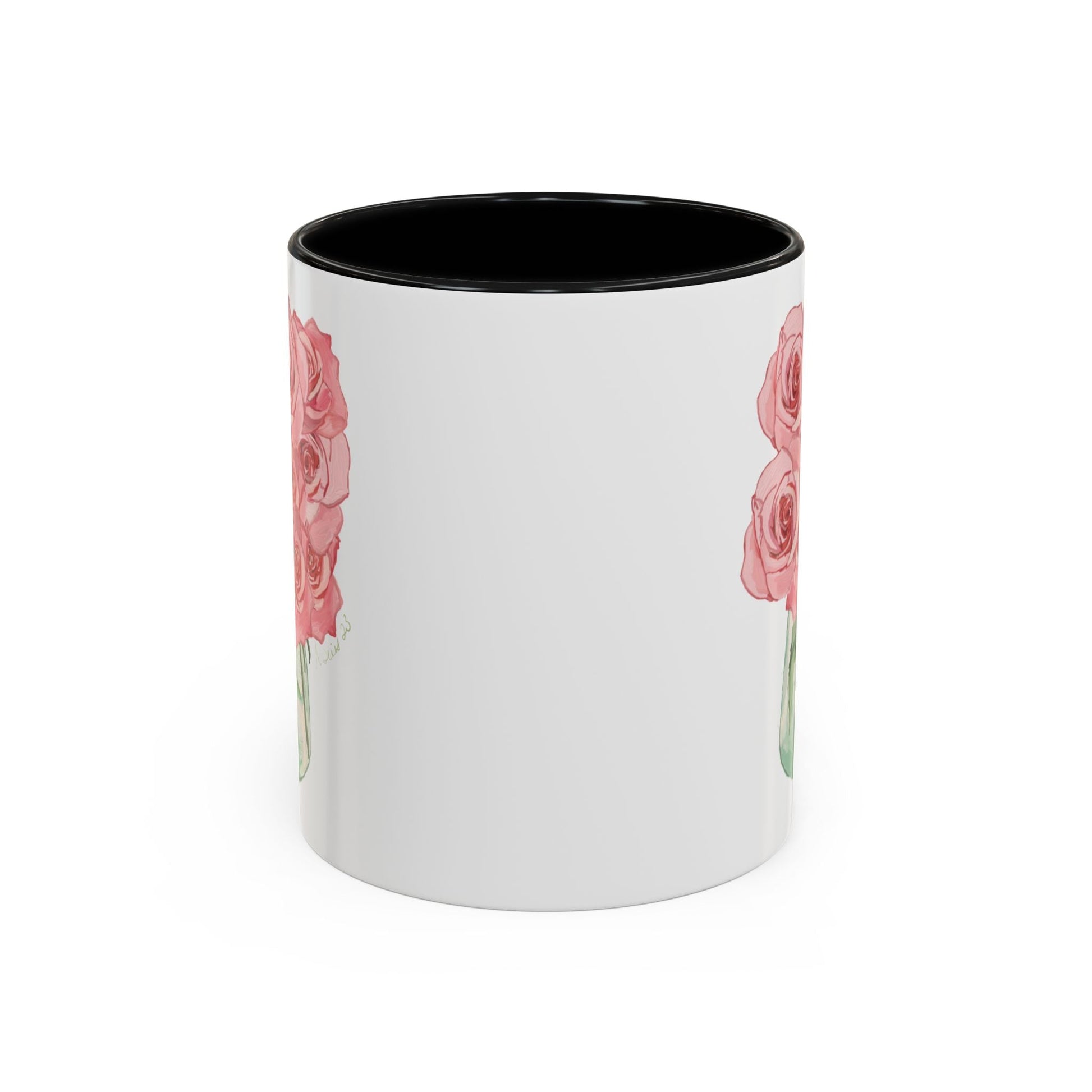Rose Bouquet Two Tone Coffee Mug (11oz & 15oz) - Blue Cava