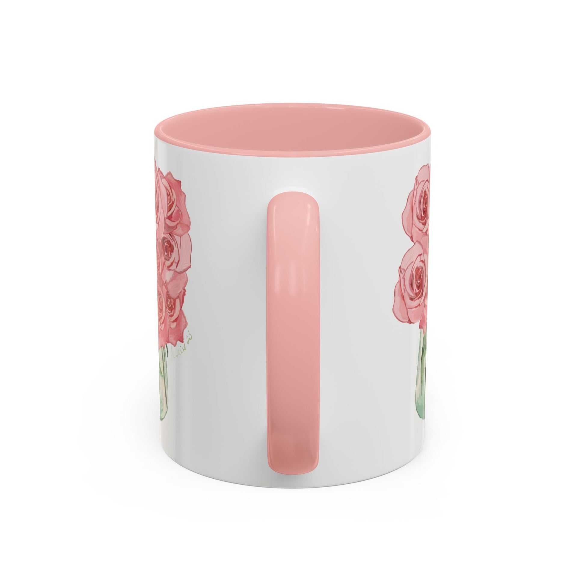 Rose Bouquet Two Tone Coffee Mug (11oz & 15oz) - Blue Cava