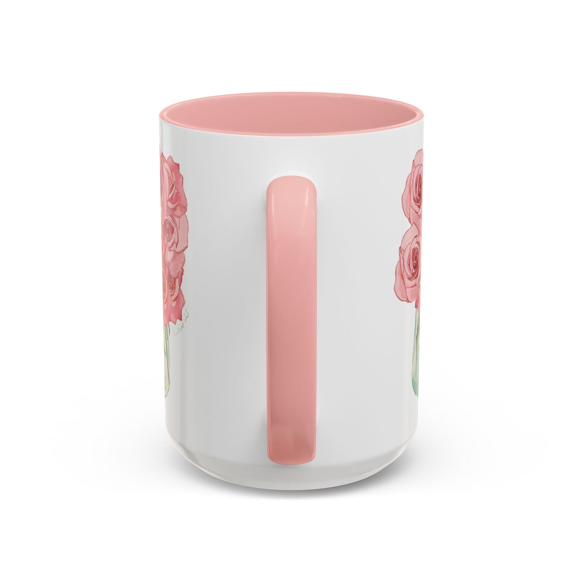 Rose Bouquet Two Tone Coffee Mug (11oz & 15oz) - Blue Cava