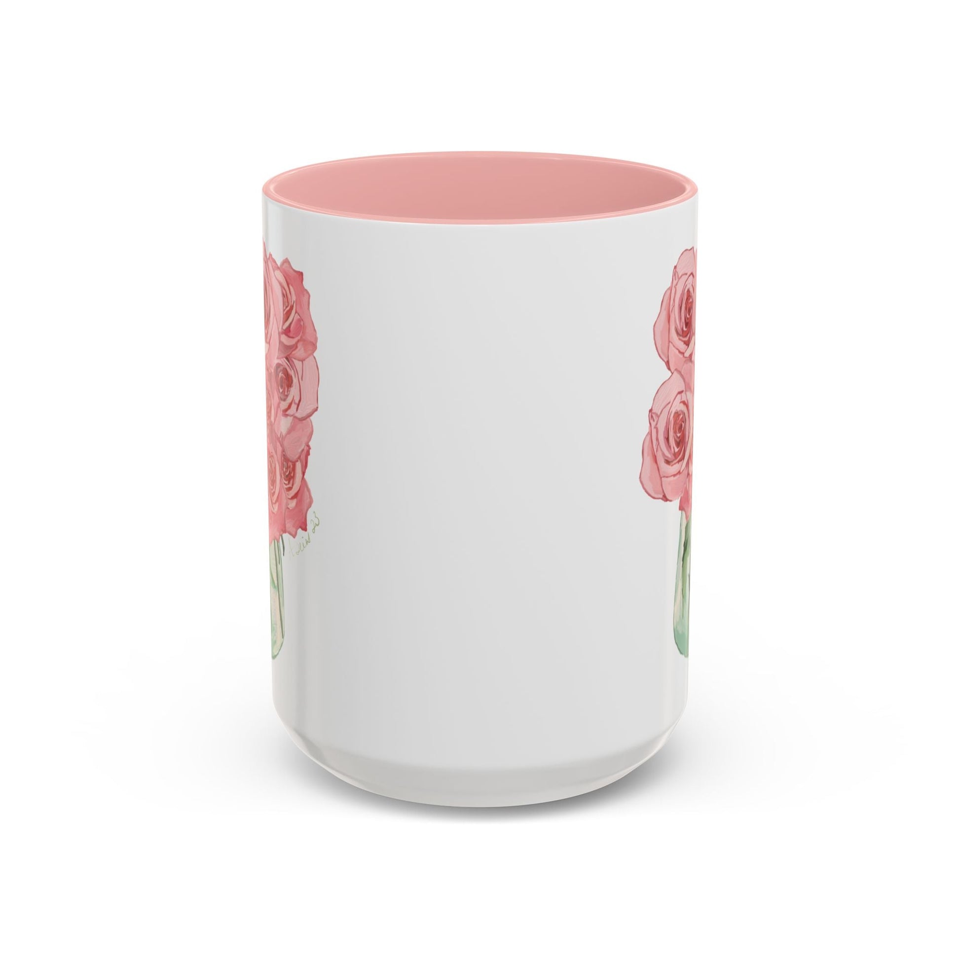 Rose Bouquet Two Tone Coffee Mug (11oz & 15oz) - Blue Cava