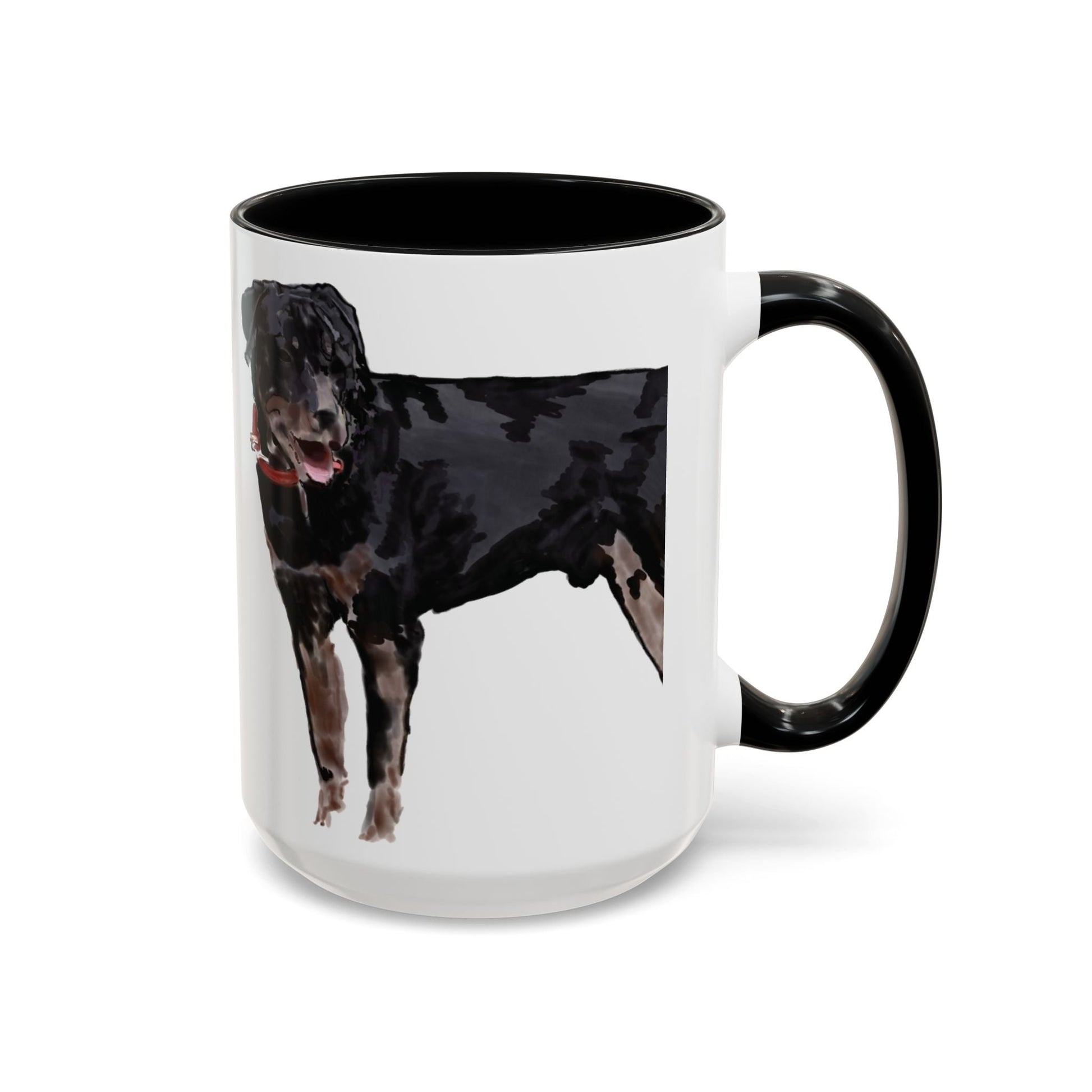 Rottweiler Two Tone Coffee Mug (11oz & 15oz) - Blue Cava