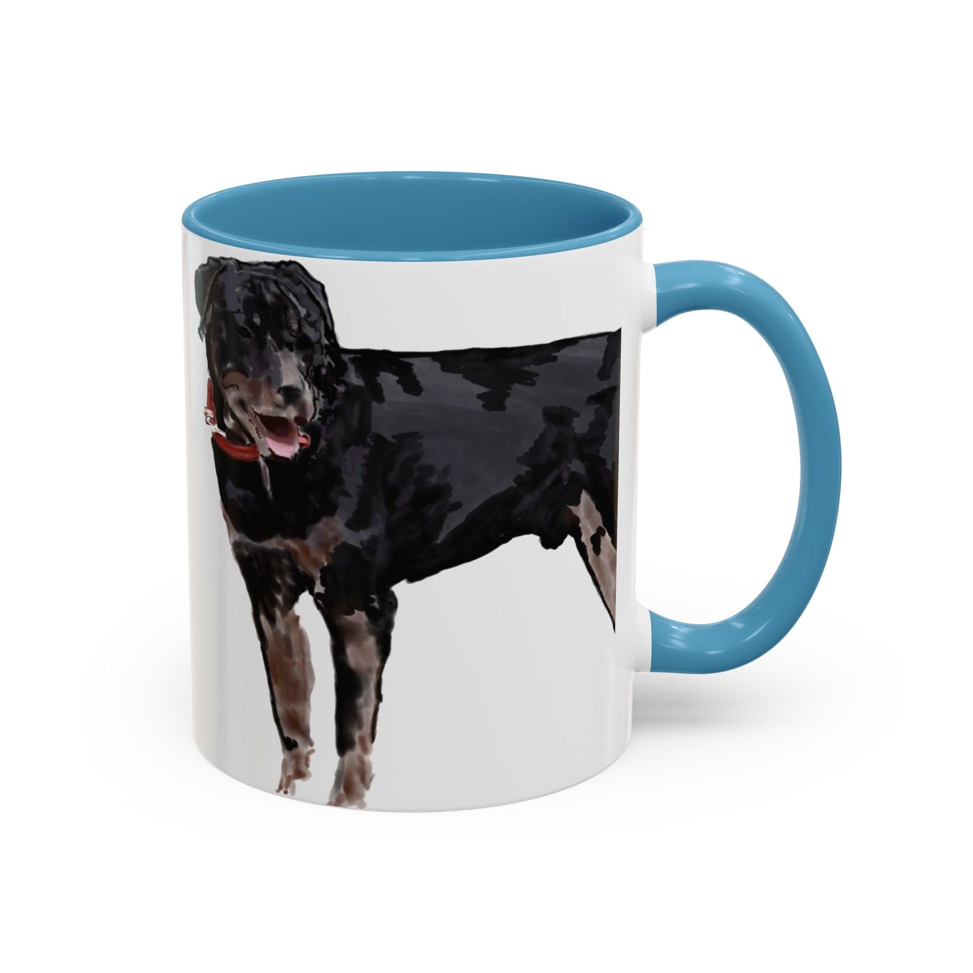 Rottweiler Two Tone Coffee Mug (11oz & 15oz) - Blue Cava