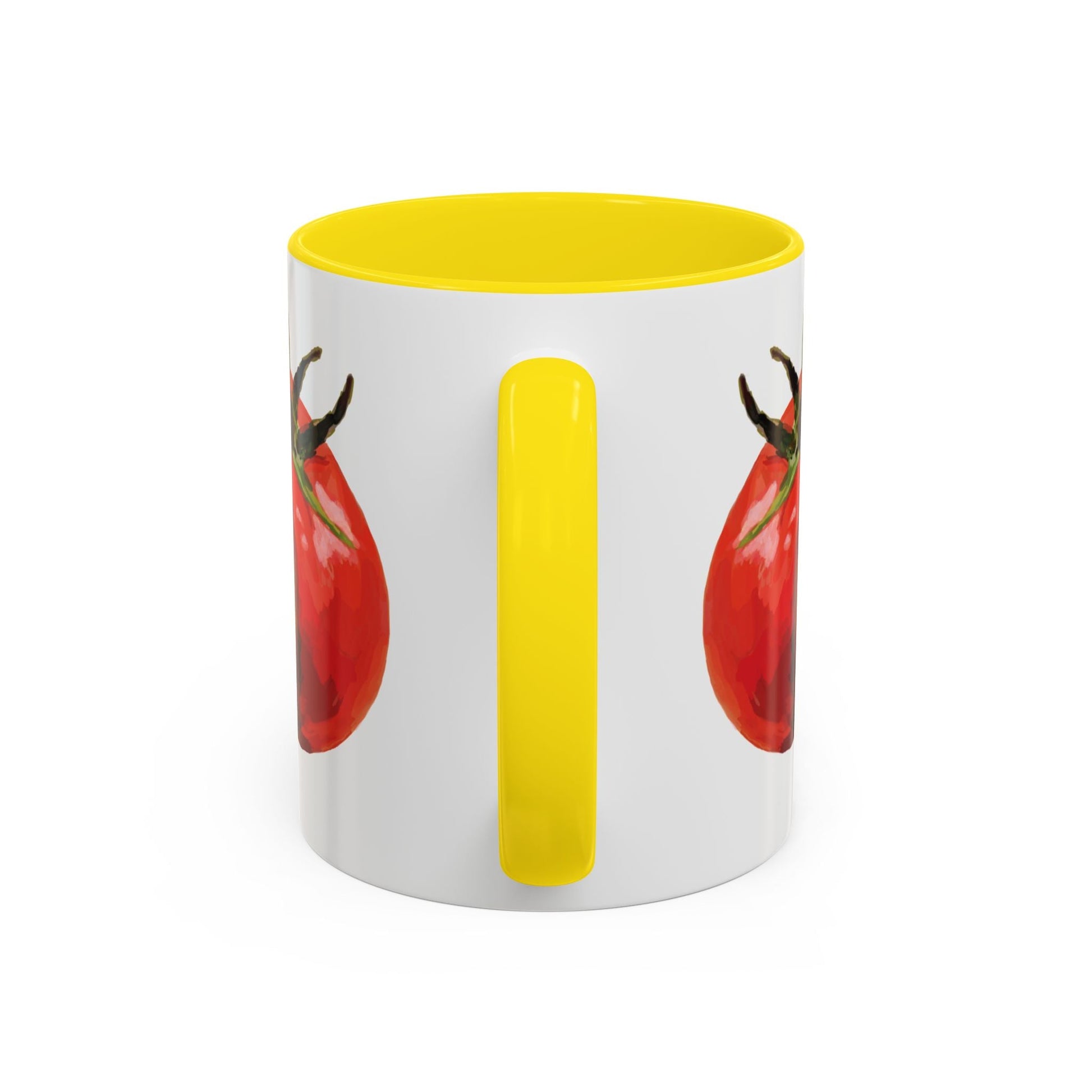 Rustic Tomato Two - Tone Ceramic Mugs - 11oz and 15 oz - Perfect for Gardeners - Blue Cava