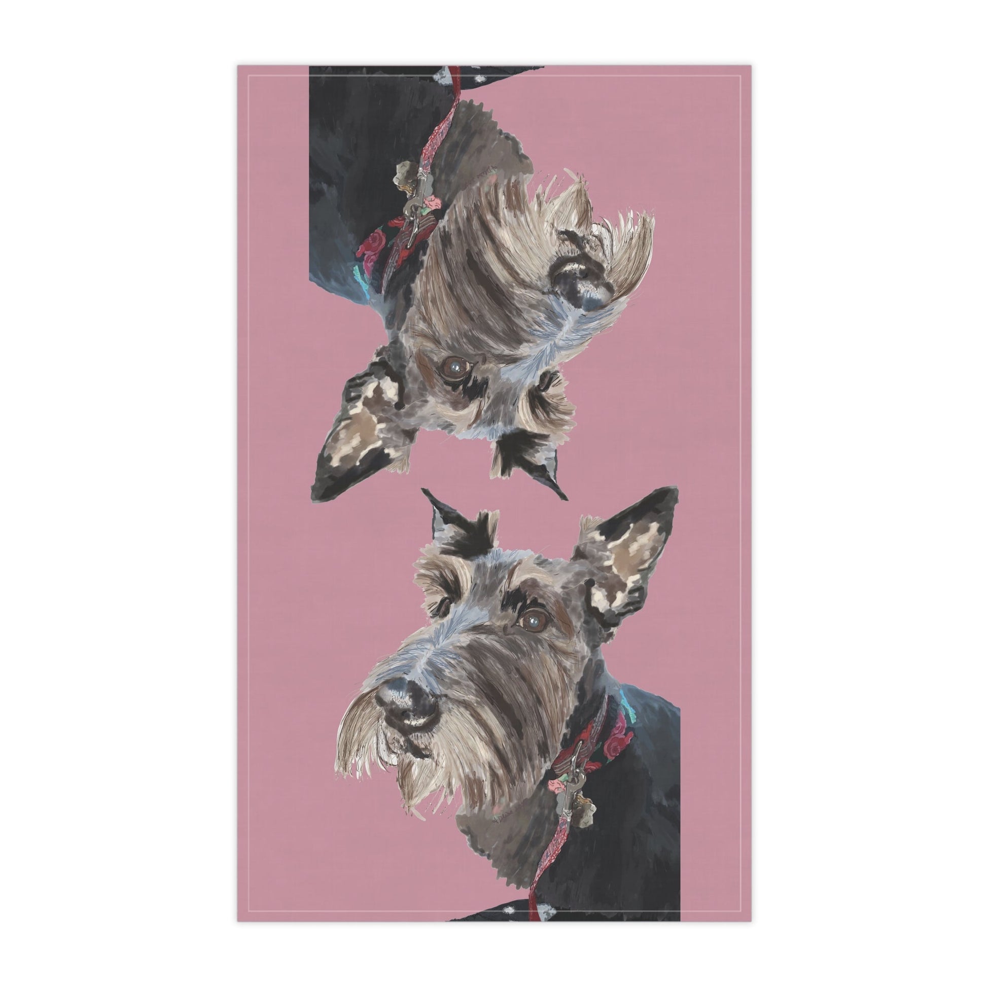 Scottish Terrier “Fala” Kitchen Tea Towels - Blue Cava