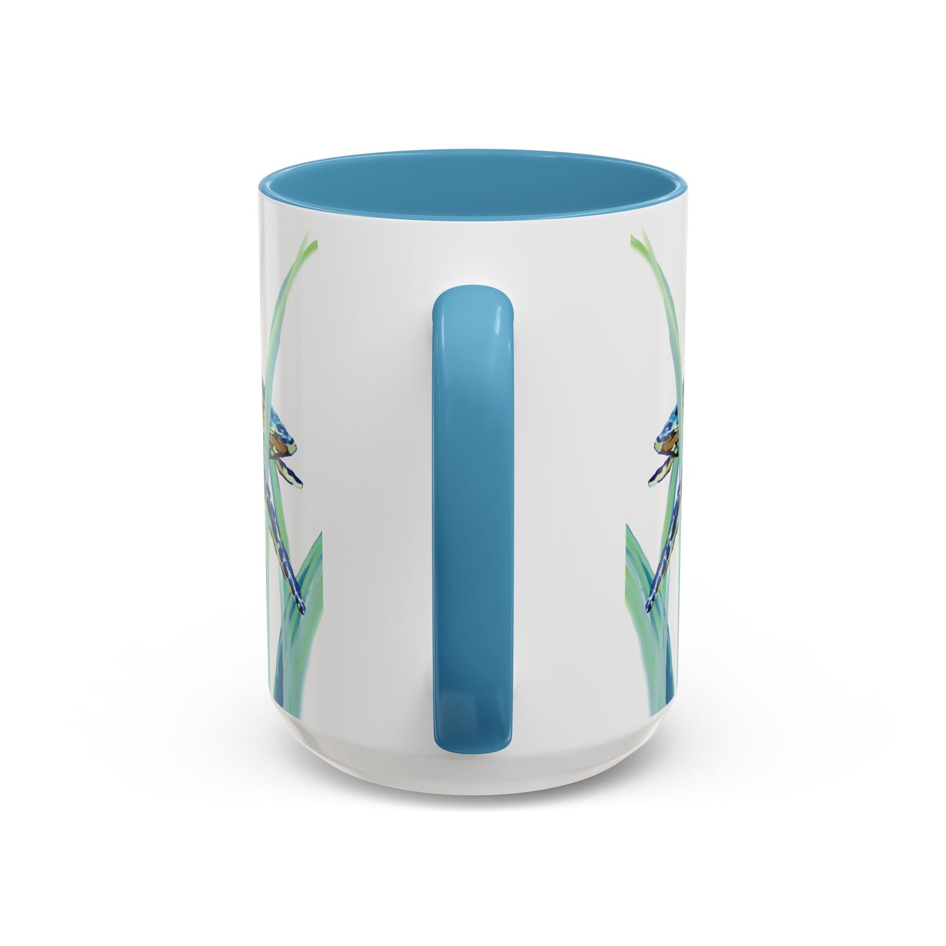 Sea Turtle Ocean Inspired Two - Tone Ceramic Mugs, 11oz & 15oz - Blue Cava