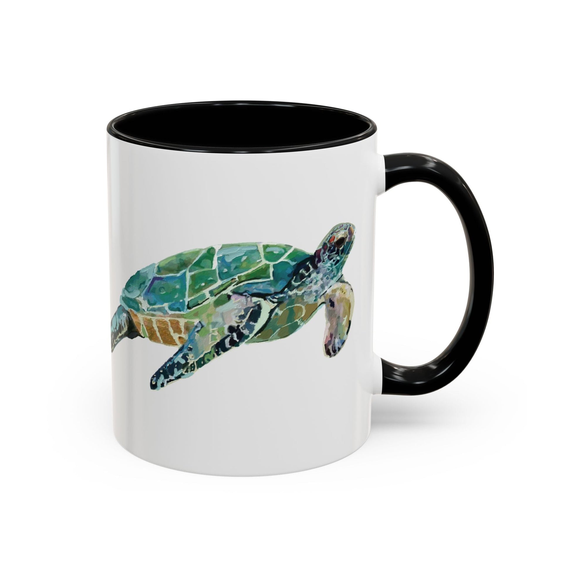 Sea Turtle Two Tone Coffee Mug (11oz & 15oz) - Blue Cava